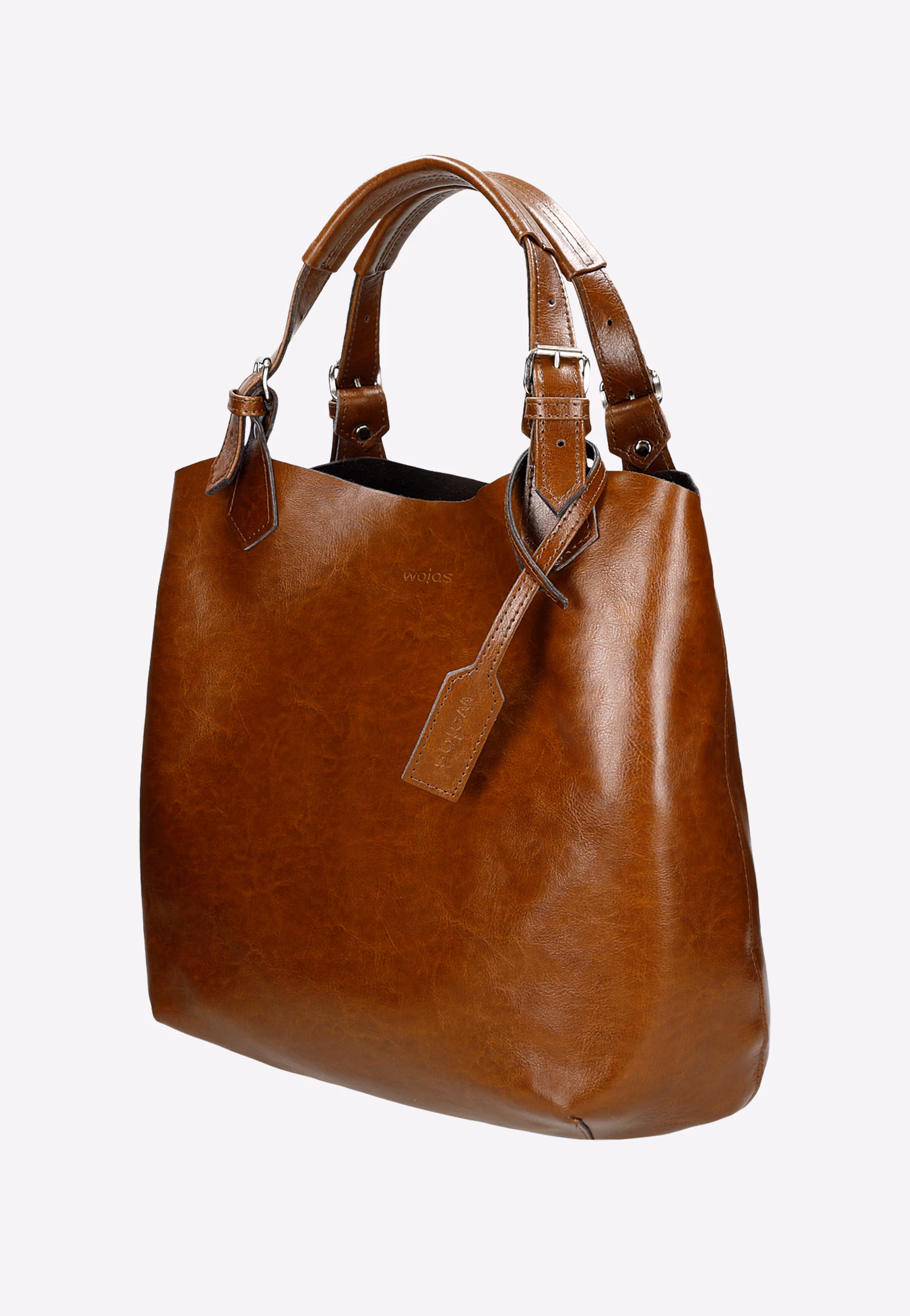 Duża brązowa shopperka damska