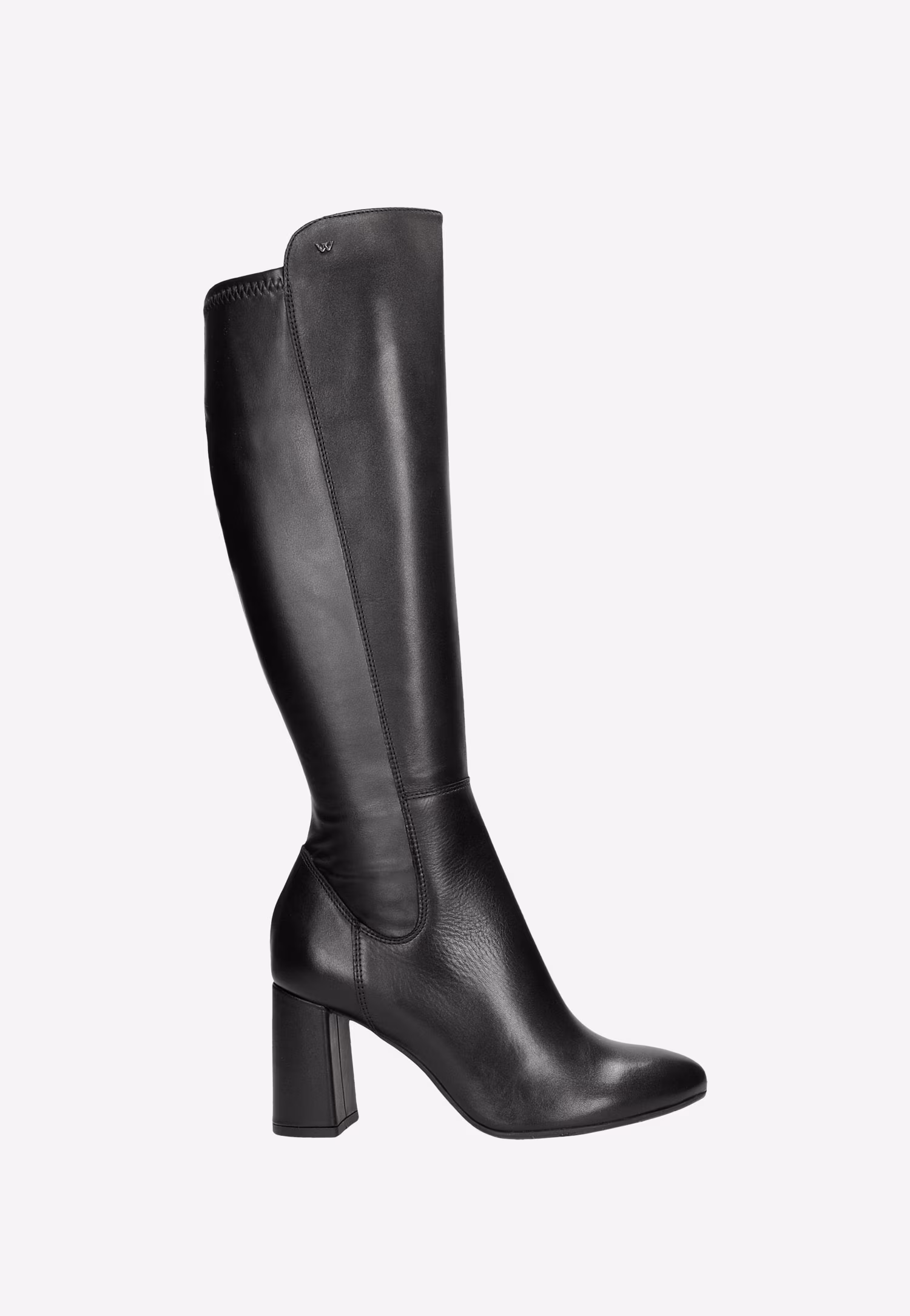 Czarne kozaki damskie na wysokim słupku