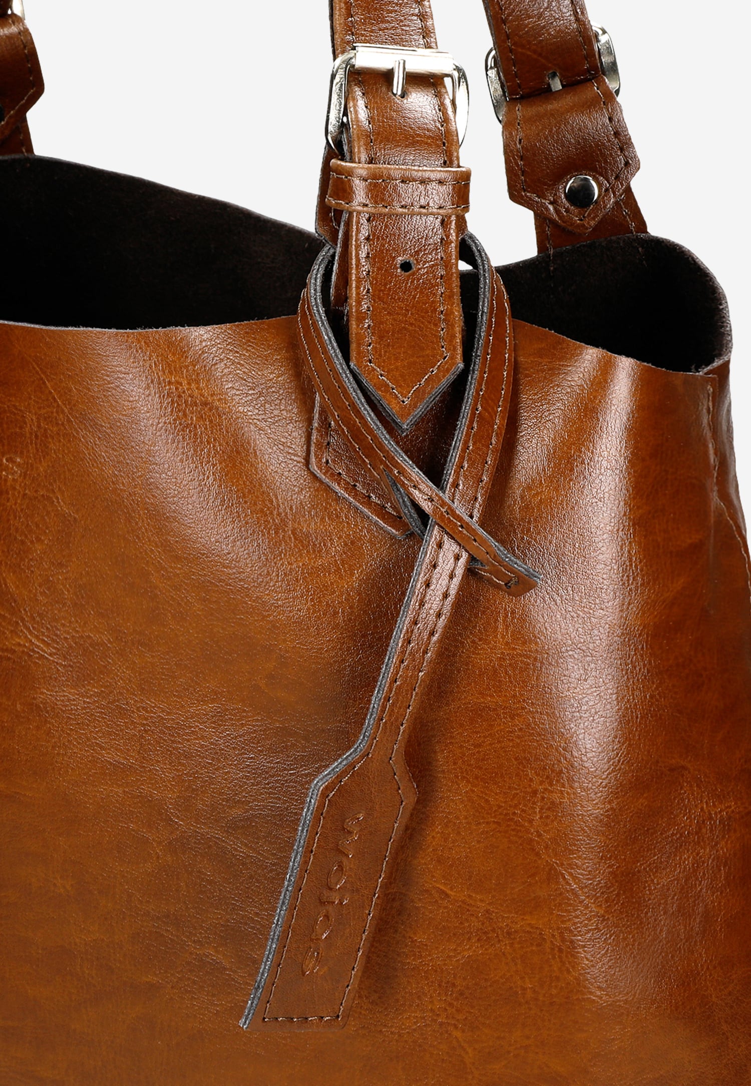 Duża brązowa shopperka damska