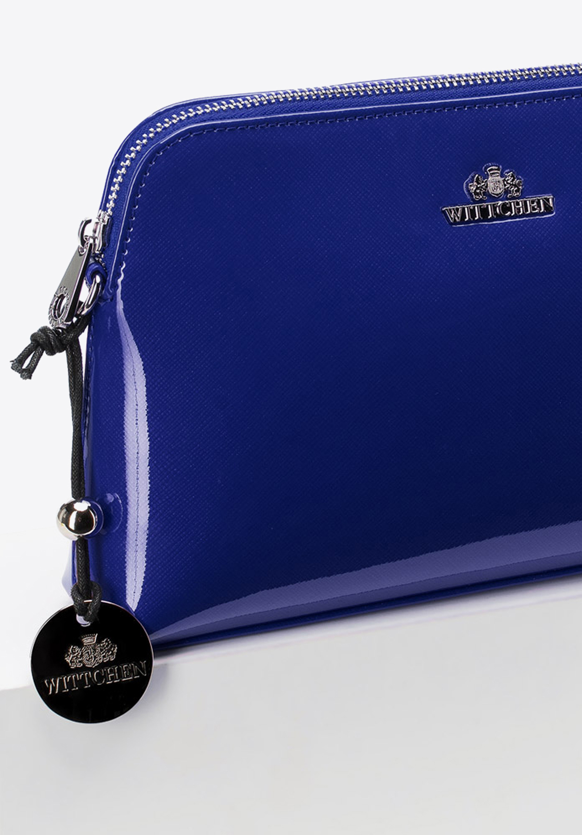 Damska listonoszka skórzana lakierowana zaokrąglona