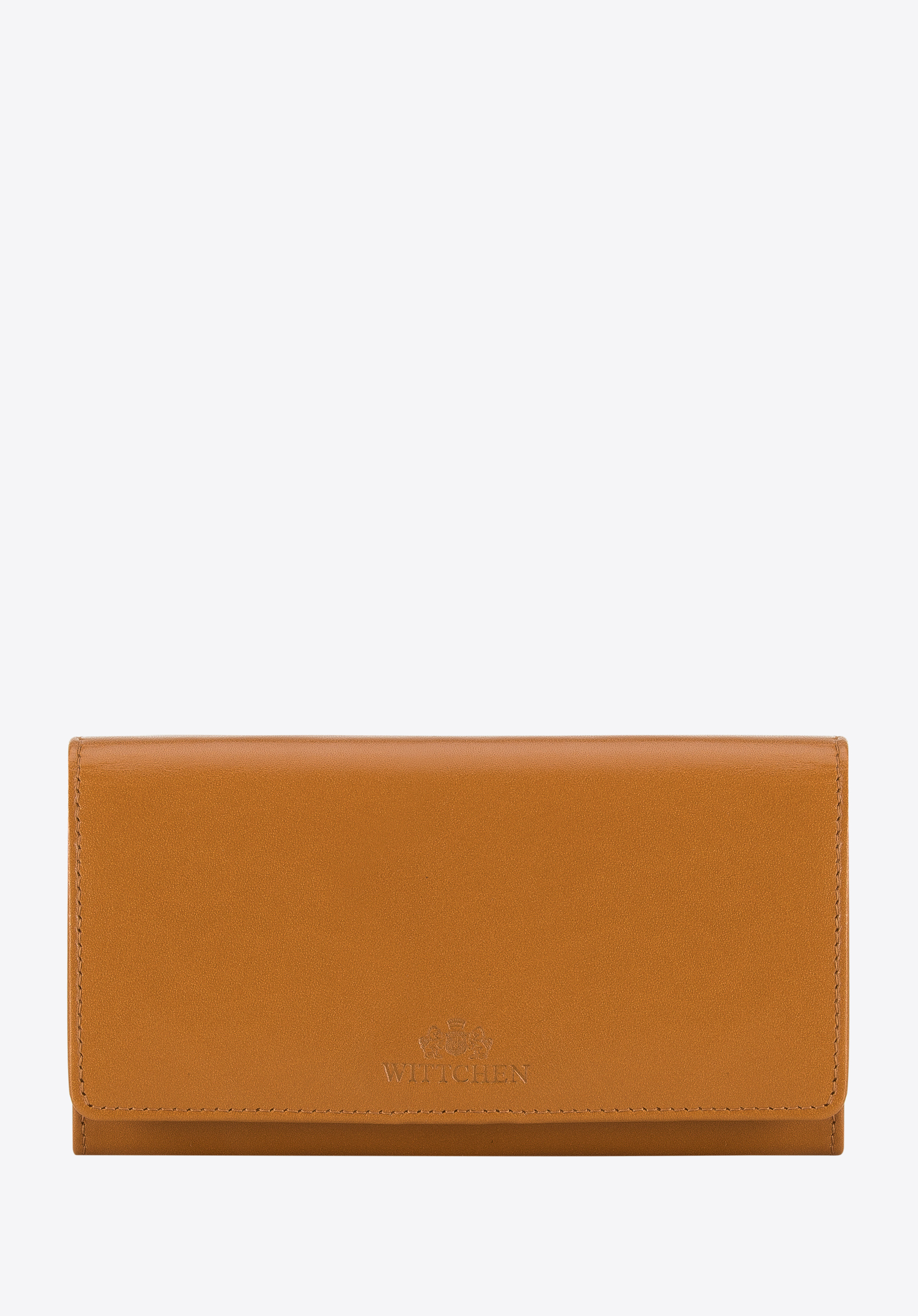 Damski portfel z gładkiej skóry poziomy