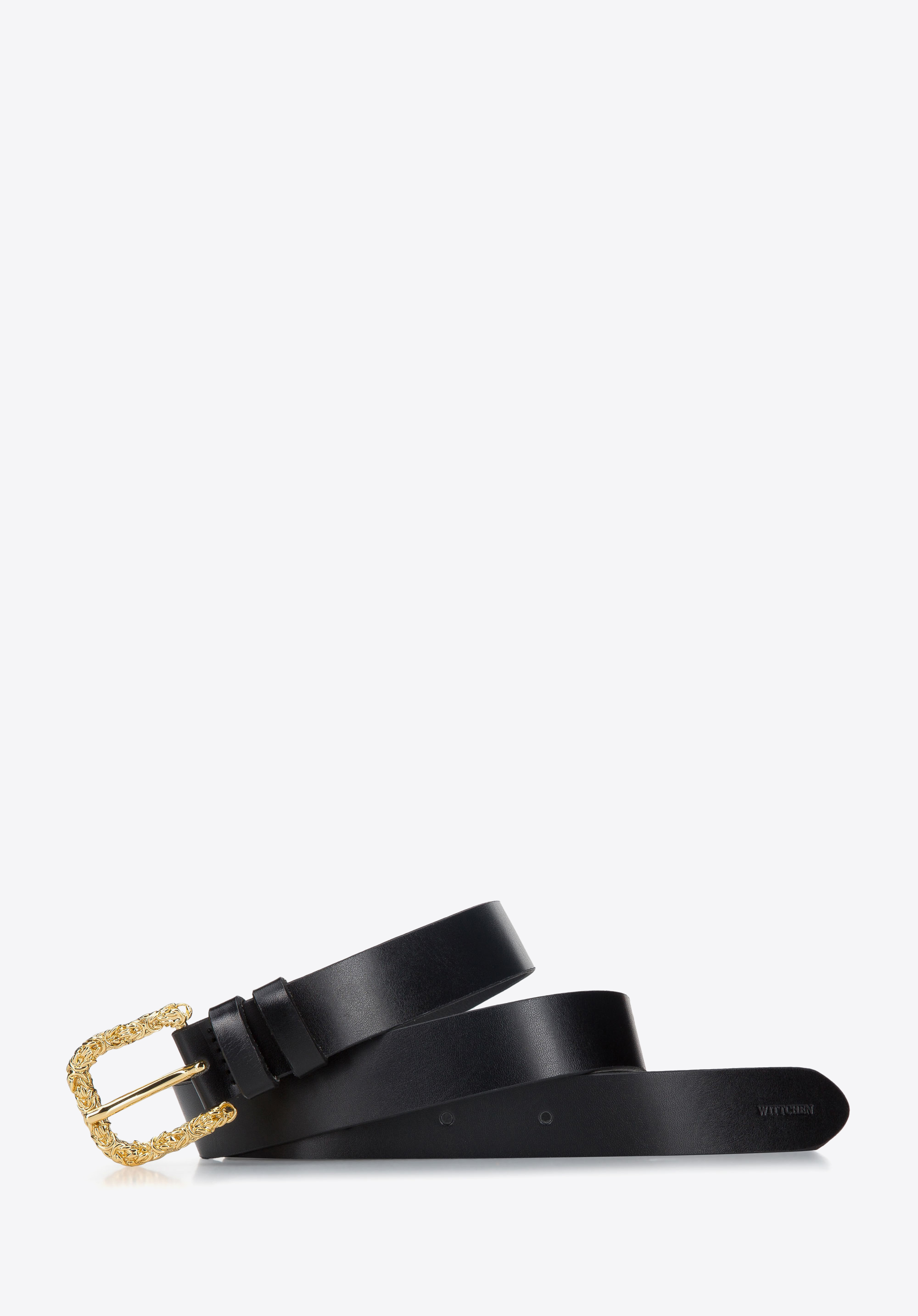 Damski pasek skórzany z ozdobną klamerką