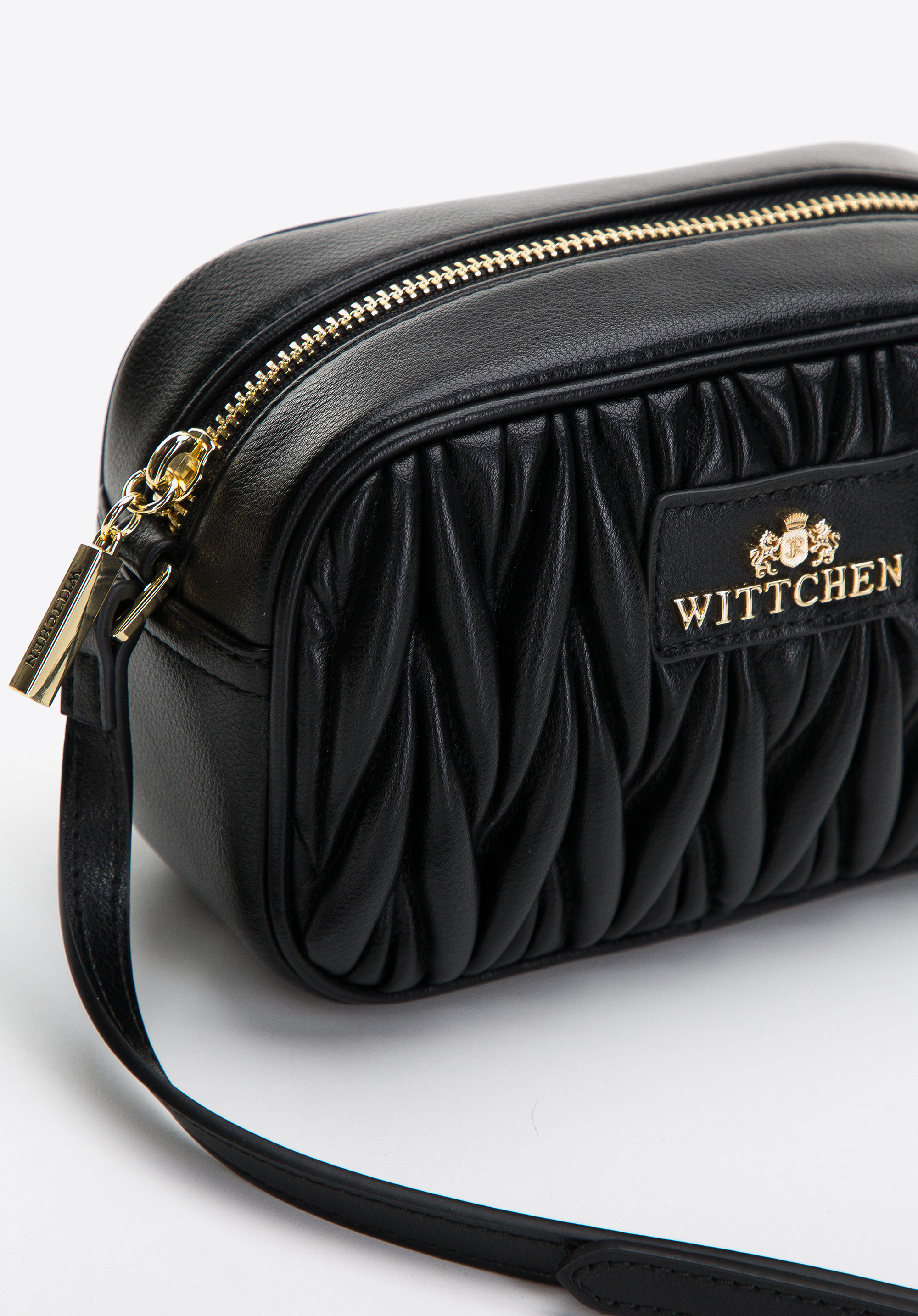 Damska listonoszka skórzana z marszczeniem