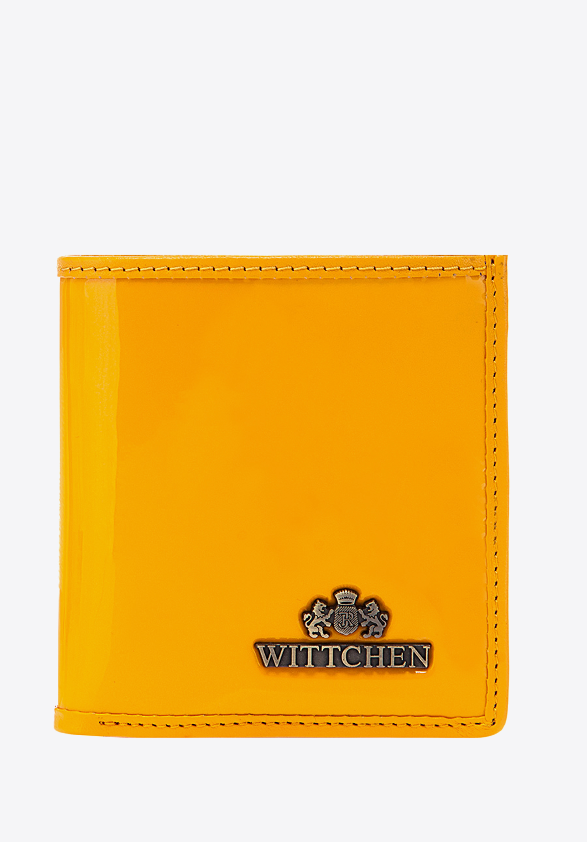 Damski portfel ze skóry lakierowany mały