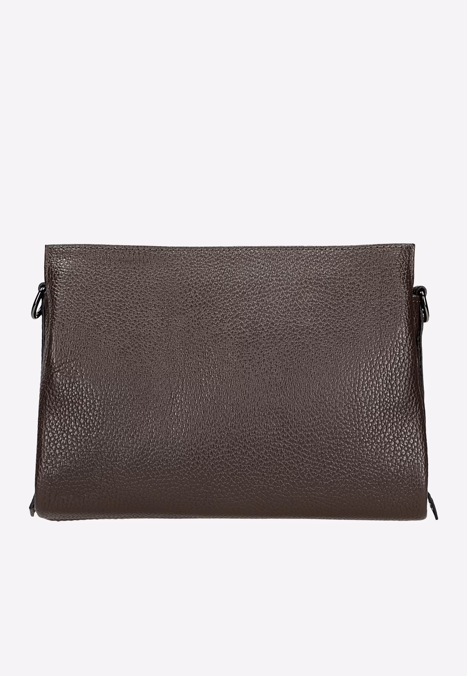 Ciemnobrązowa skórzana torebka damska na ramię