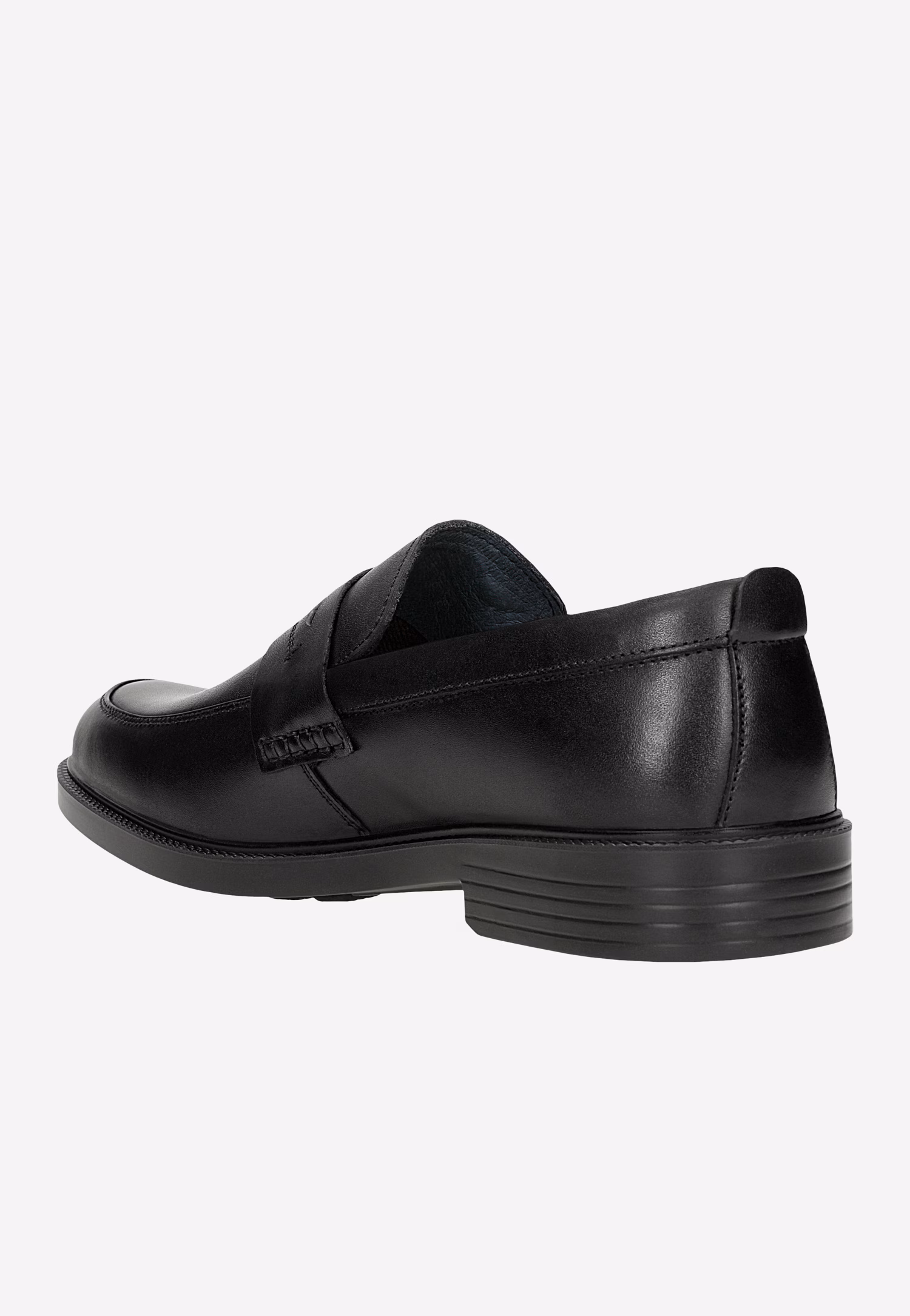 Czarne mokasyny męskie skórzane