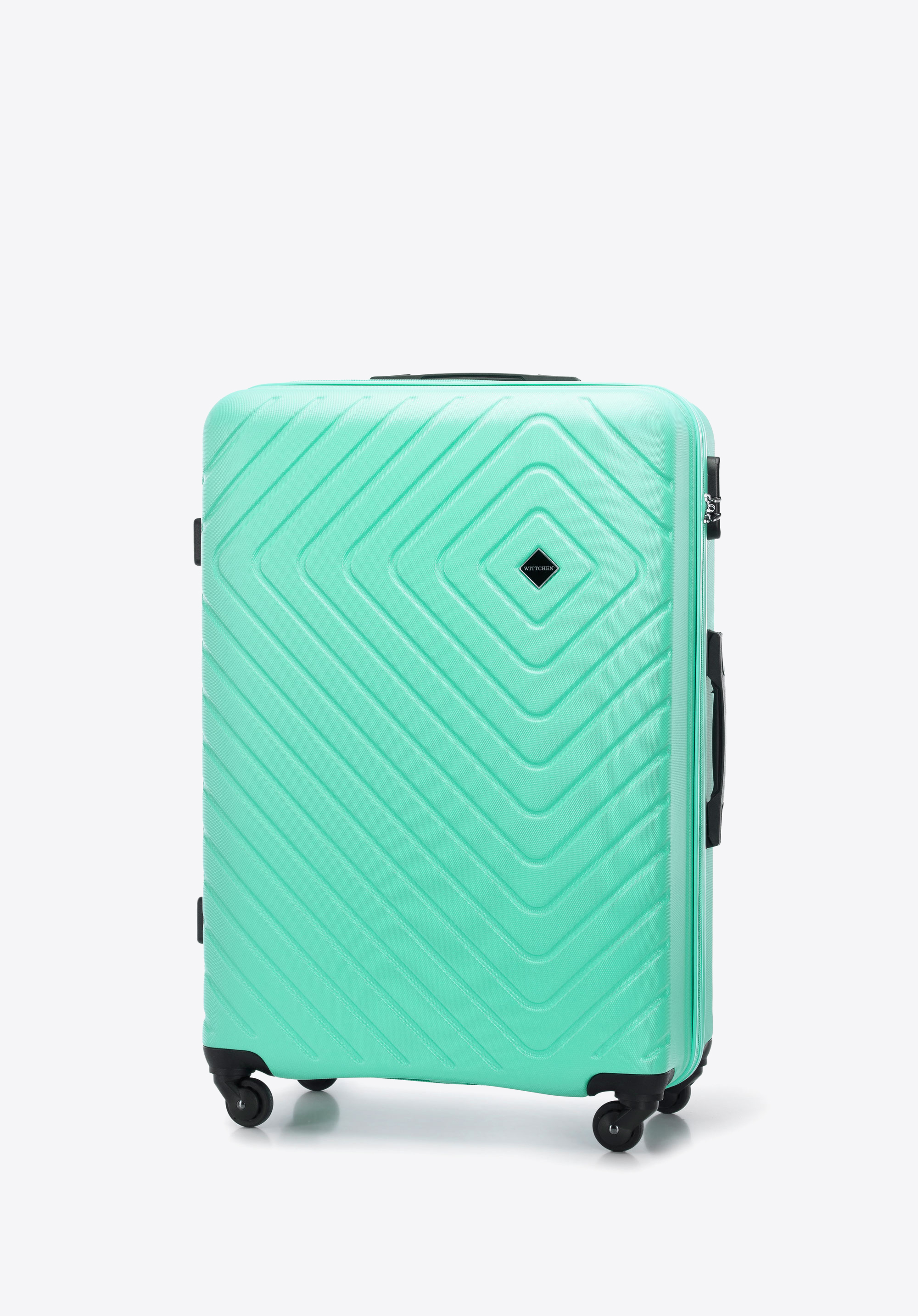 Walizka kabinowa z ABS-u z geometrycznym tłoczeniem