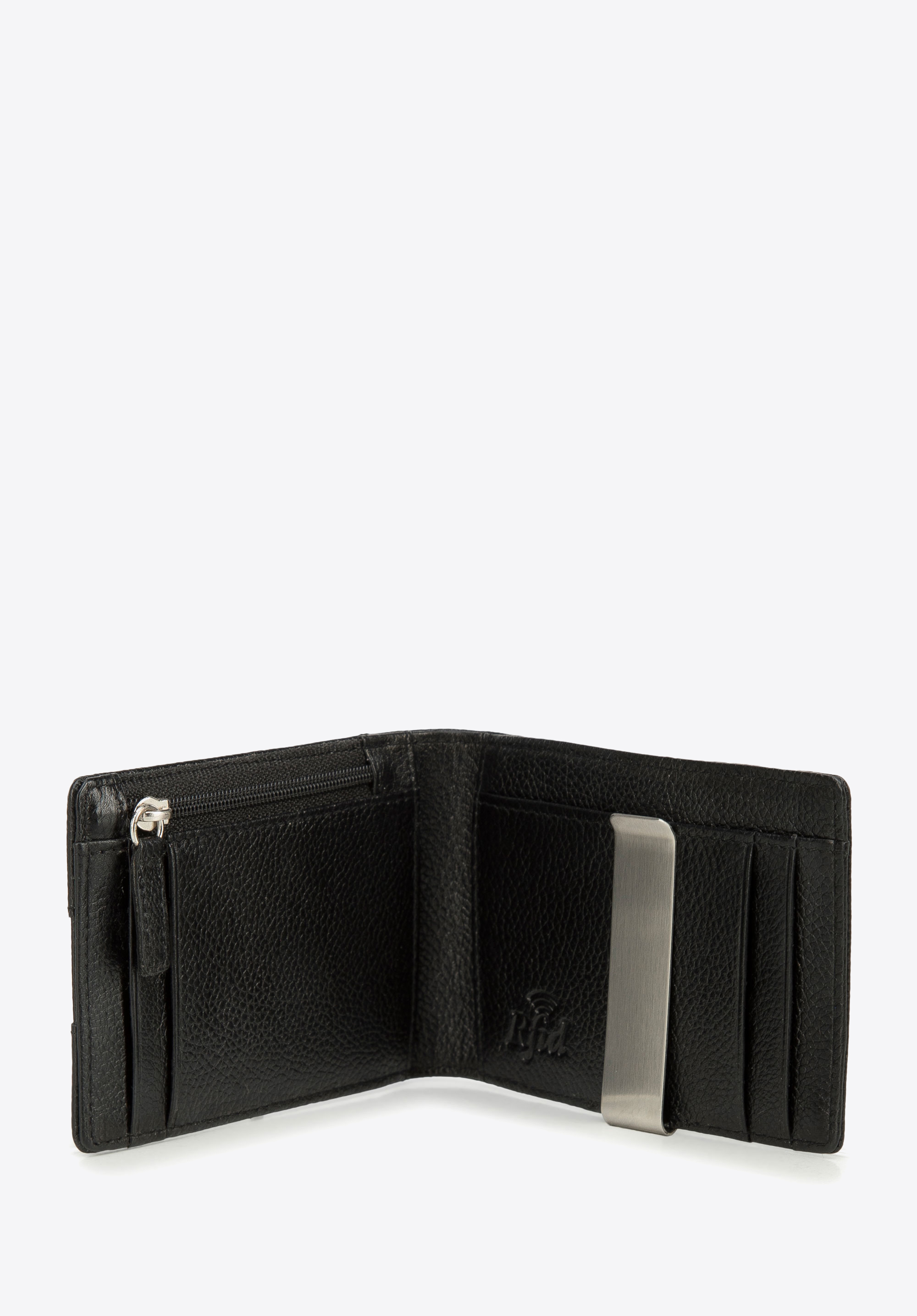 Męski portfel skórzany z klipsem