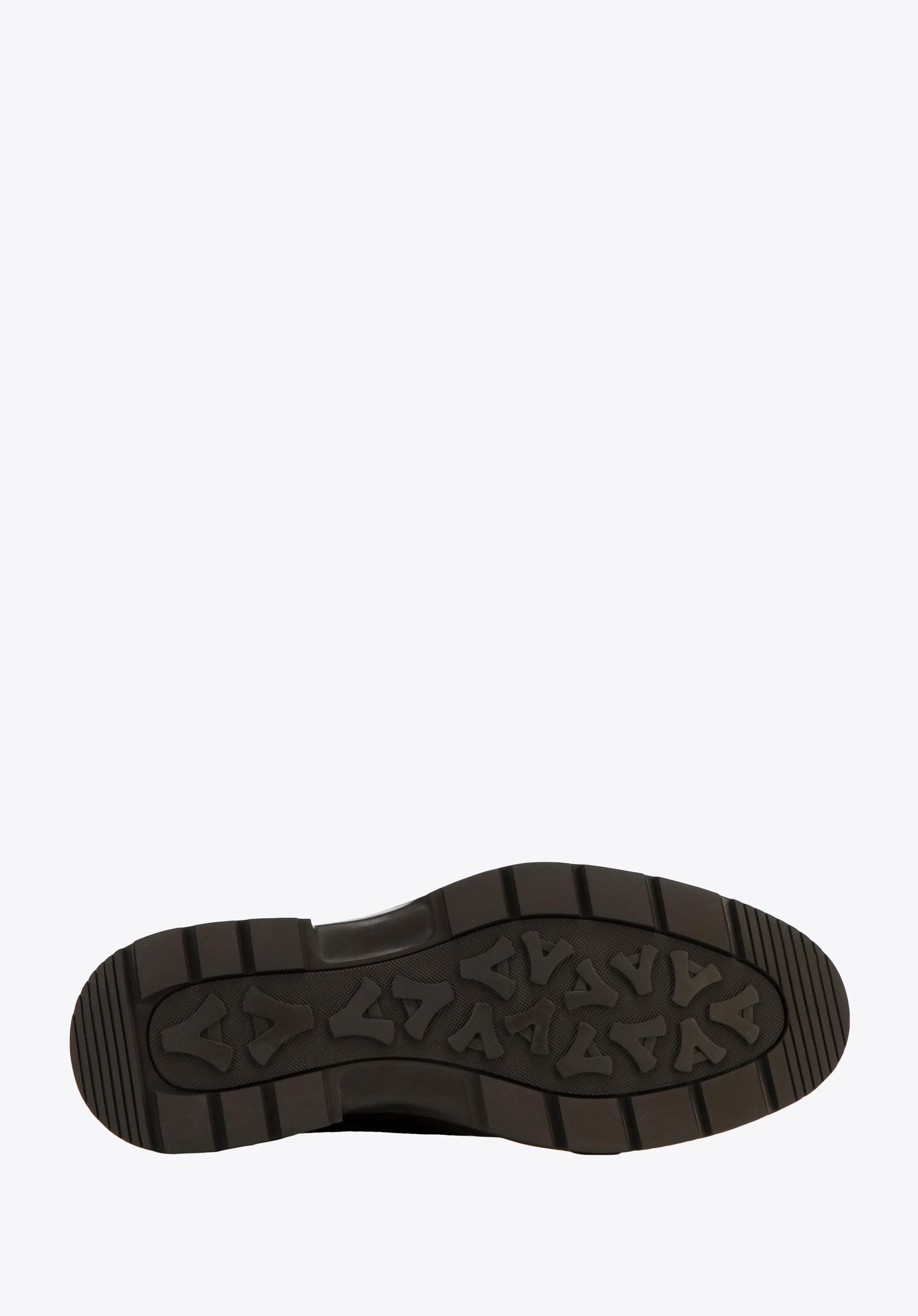 Męskie double monki skórzane na grubej podeszwie