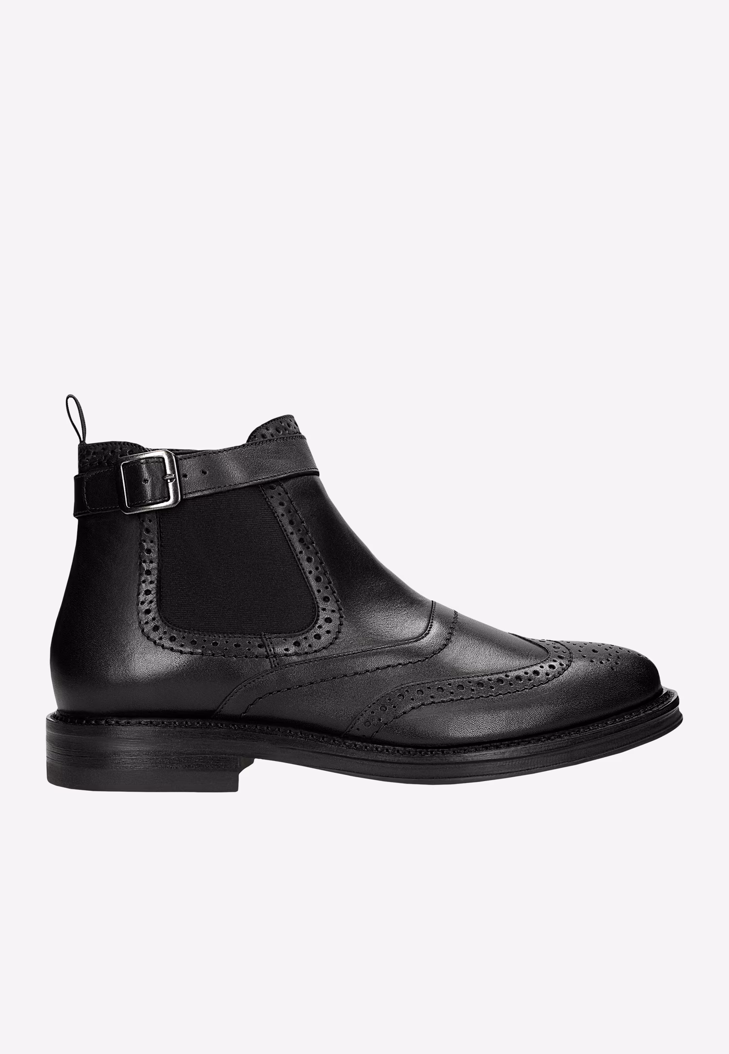 Brązowe skórzane botki męskie z zapięciem na zamek