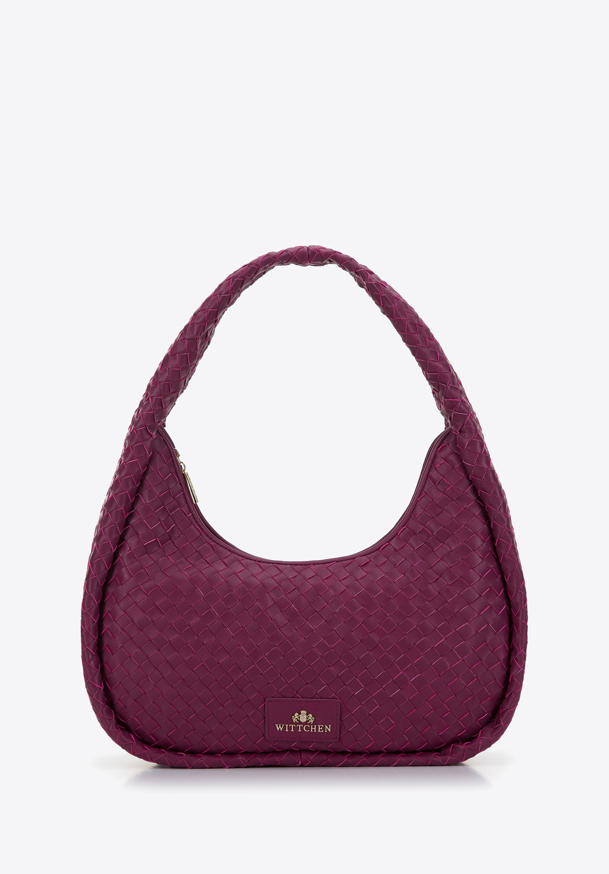 Torebka bagietka ze skórzanej plecionki duża