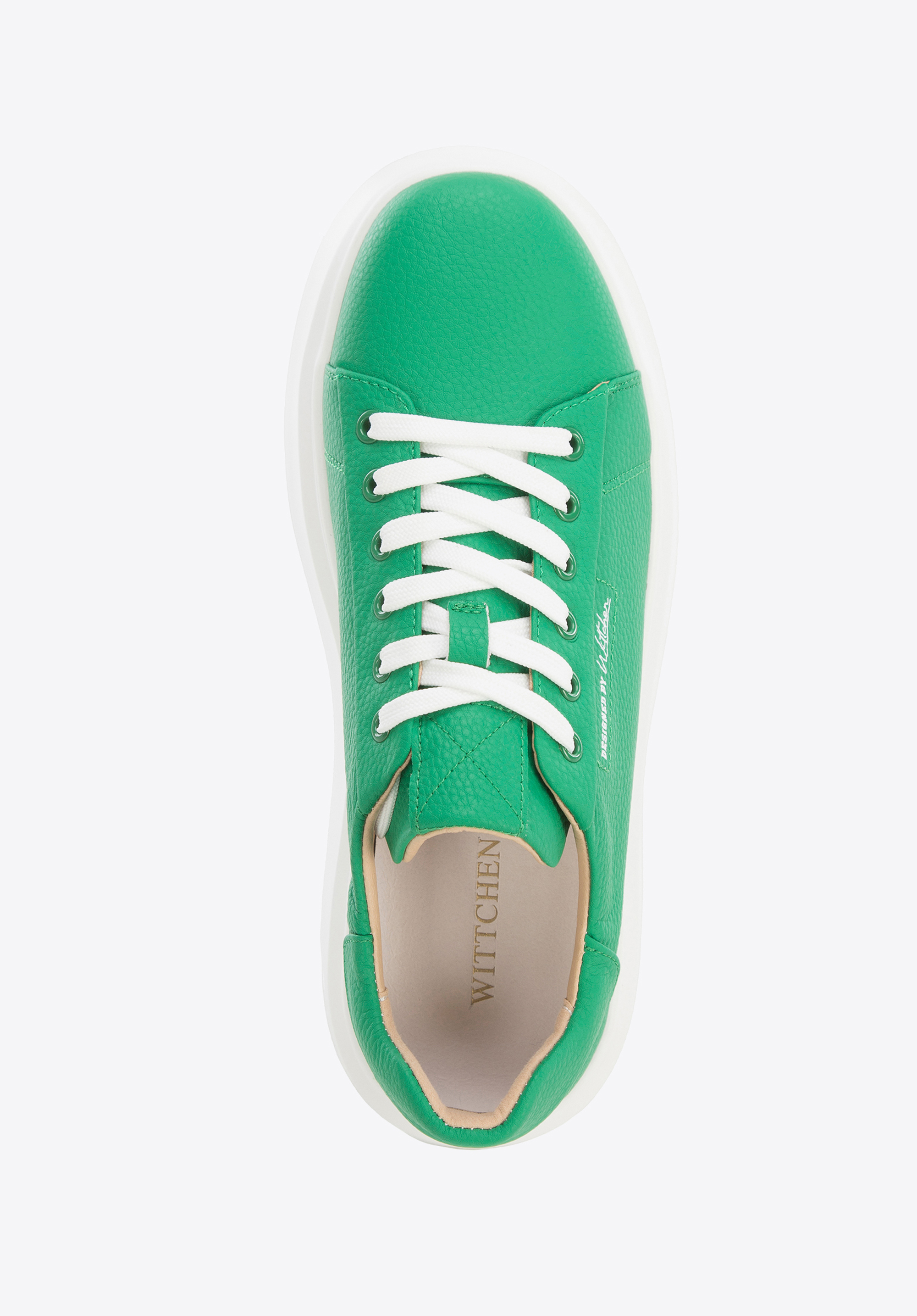 Damskie sneakersy skórzane na grubej podeszwie klasyczne