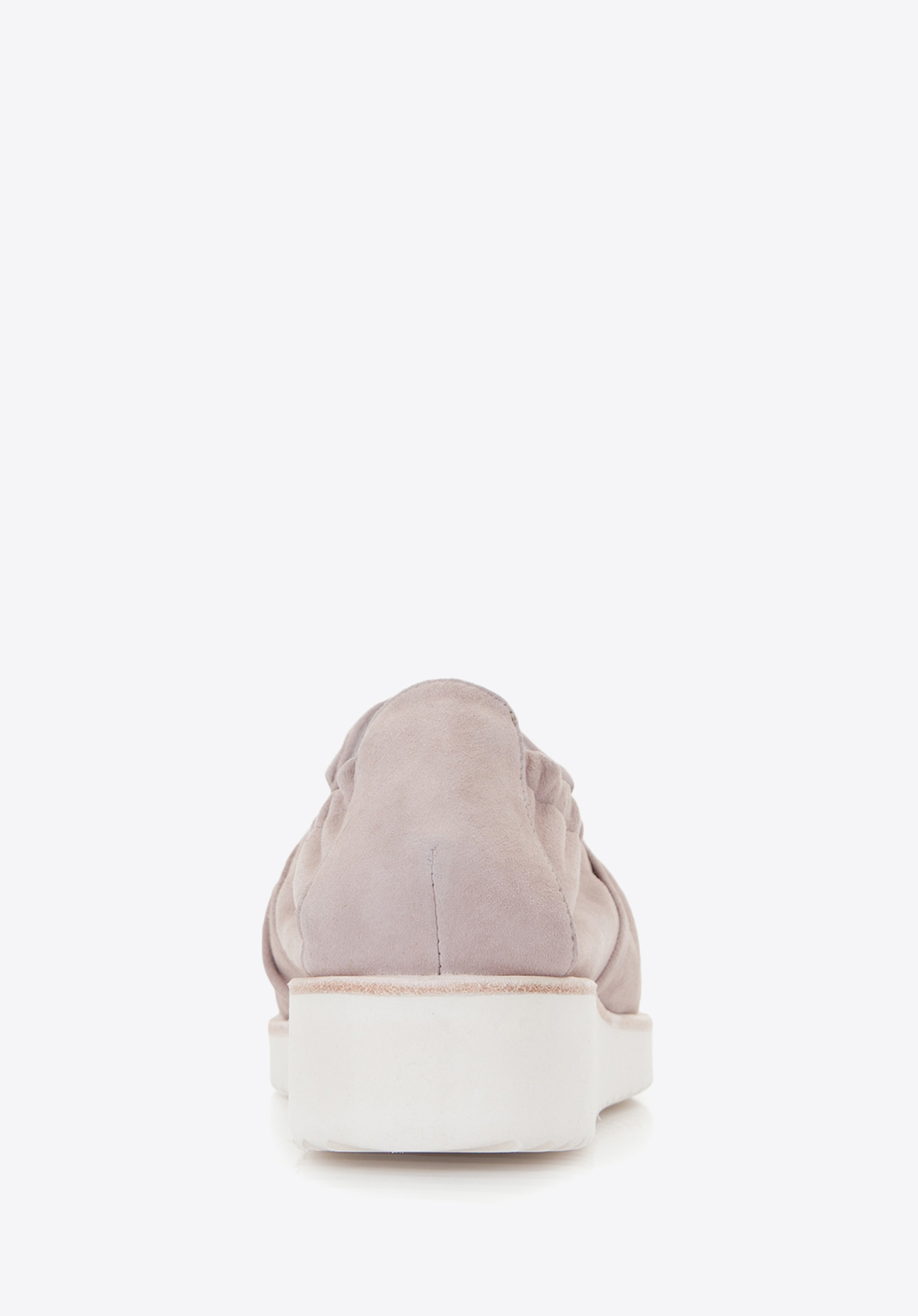 Damskie półbuty zamszowe z węzłem