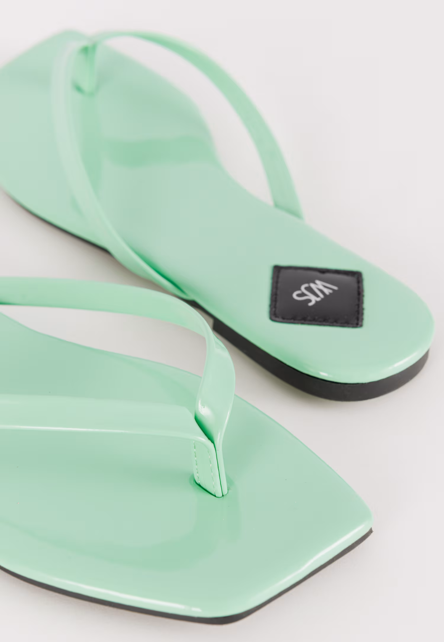 WJS pomarańczowe japonki damskie na lato