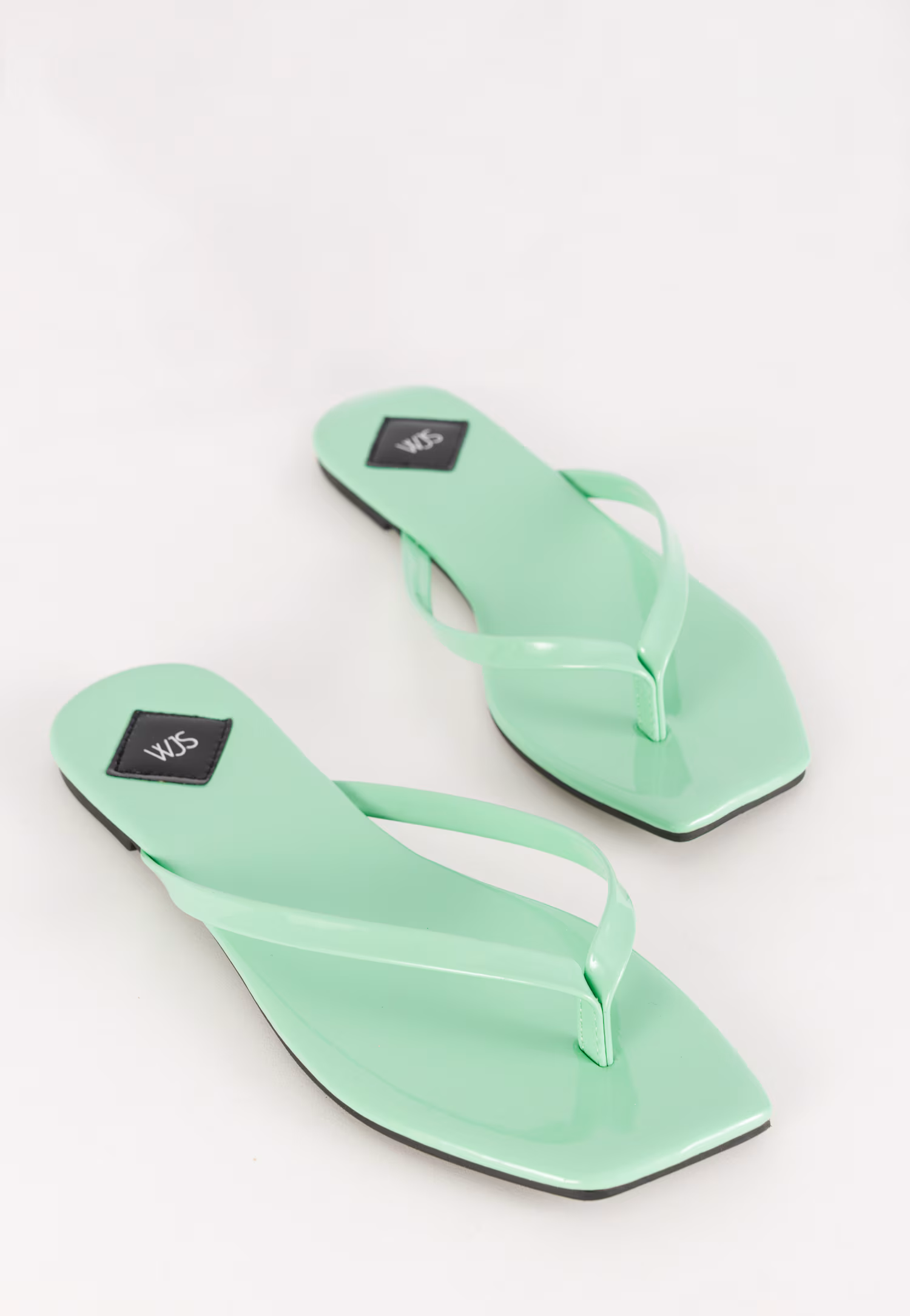 WJS pomarańczowe japonki damskie na lato