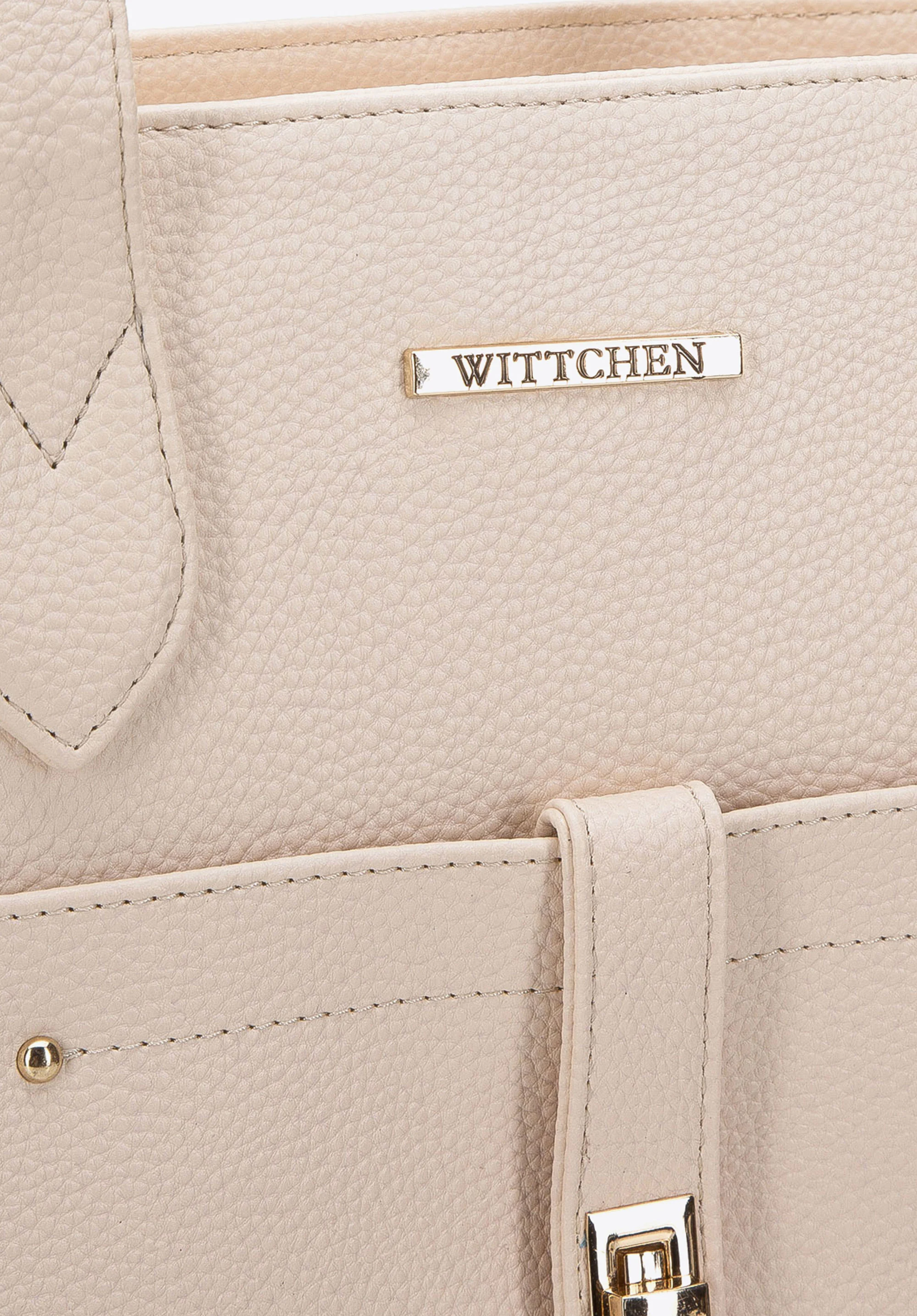 Torebka shopperka klasyczna z kieszenią z przodu