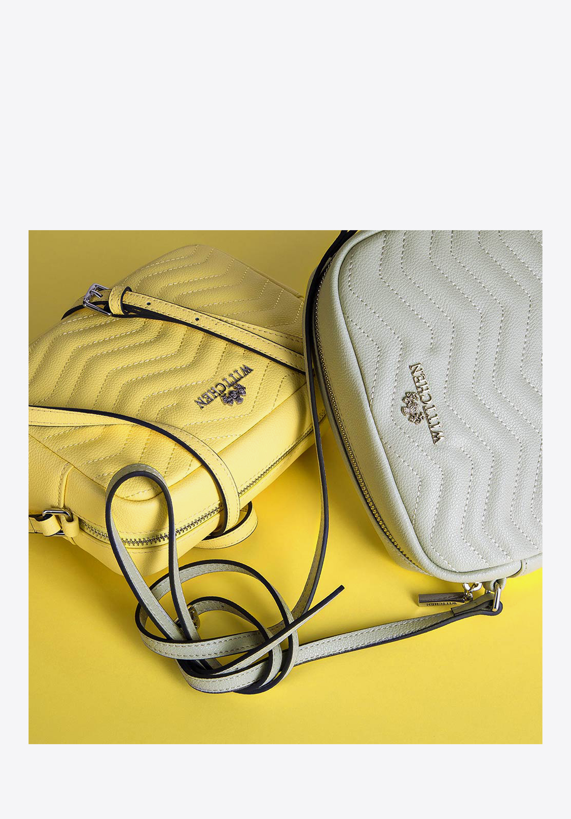 Damska listonoszka skórzana w zygzaki