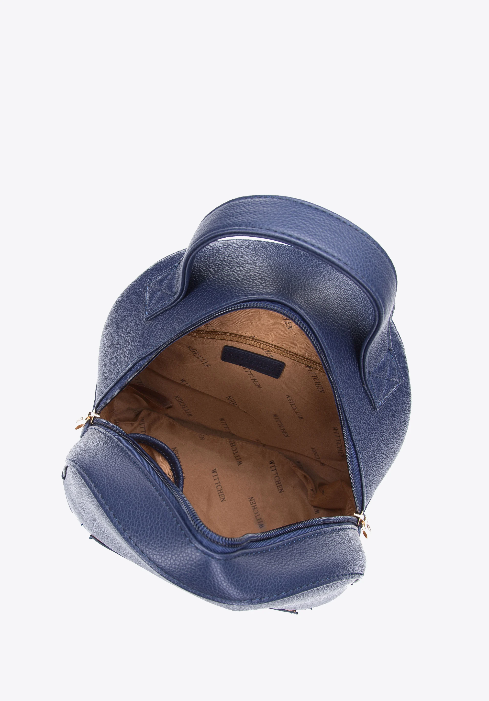 Damski plecak z ekoskóry zaokrąglony mały