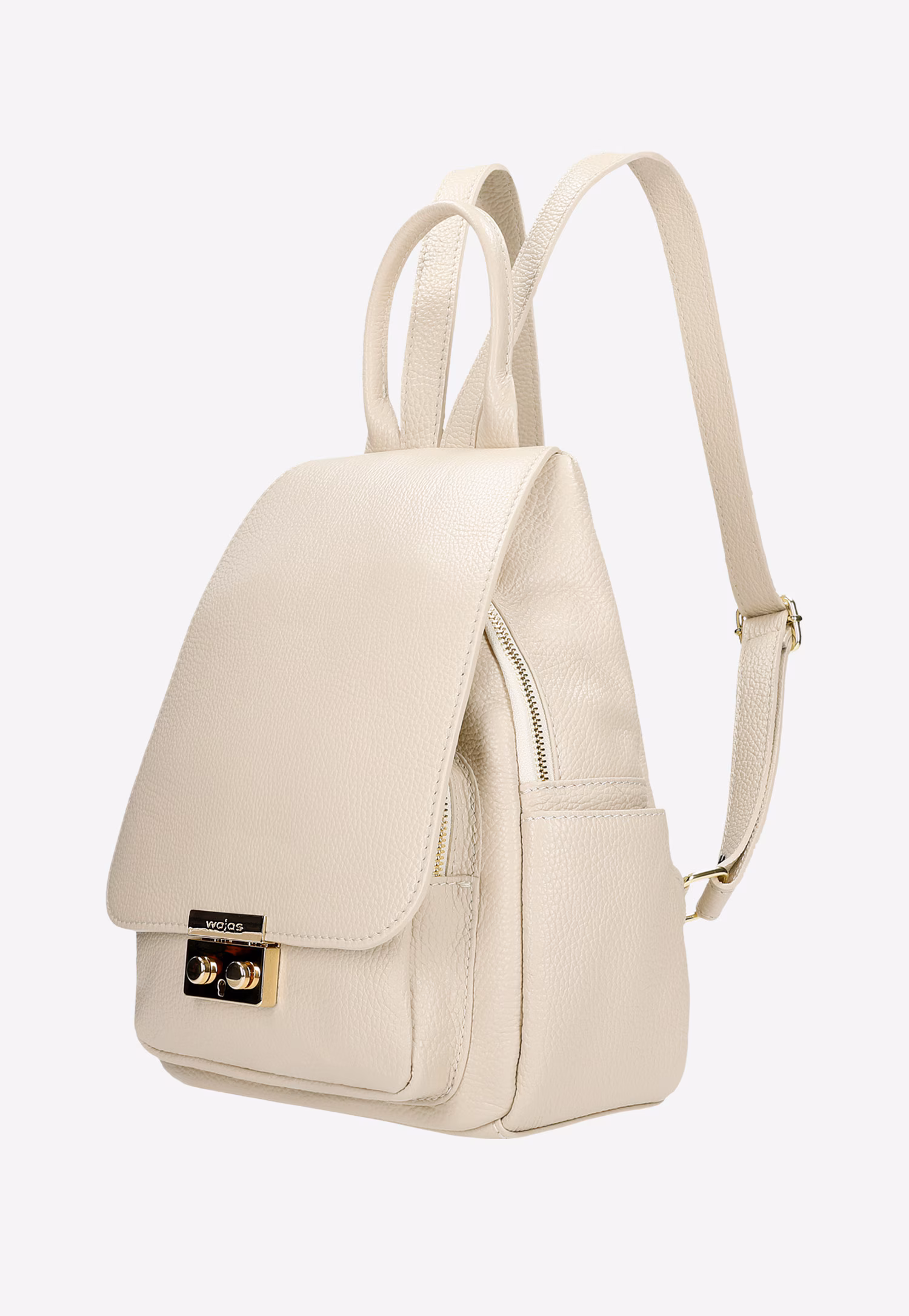 Czarny plecak damski z ciemnymi metalowymi elementami