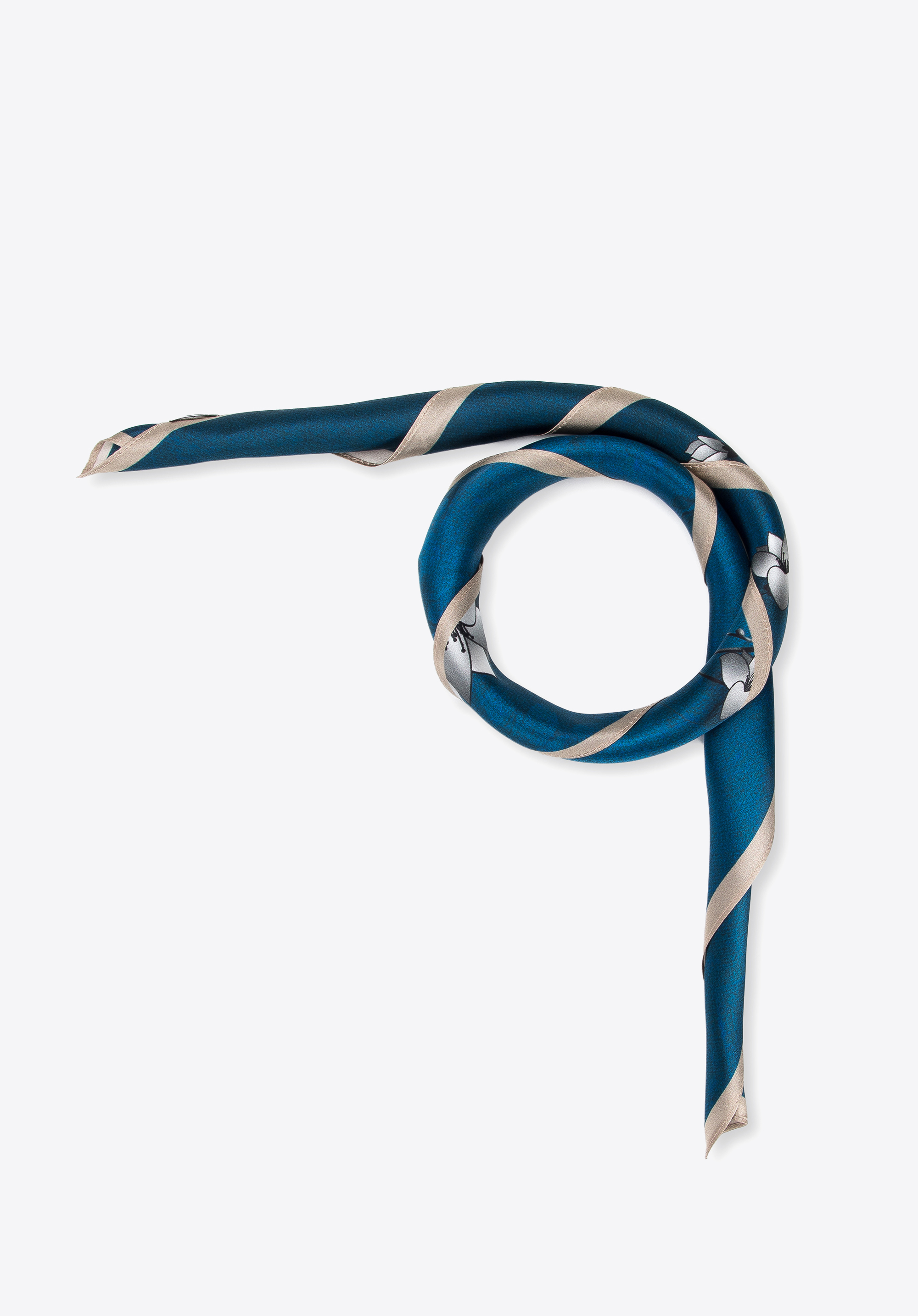 Damska chusta jedwabna we wzory duża