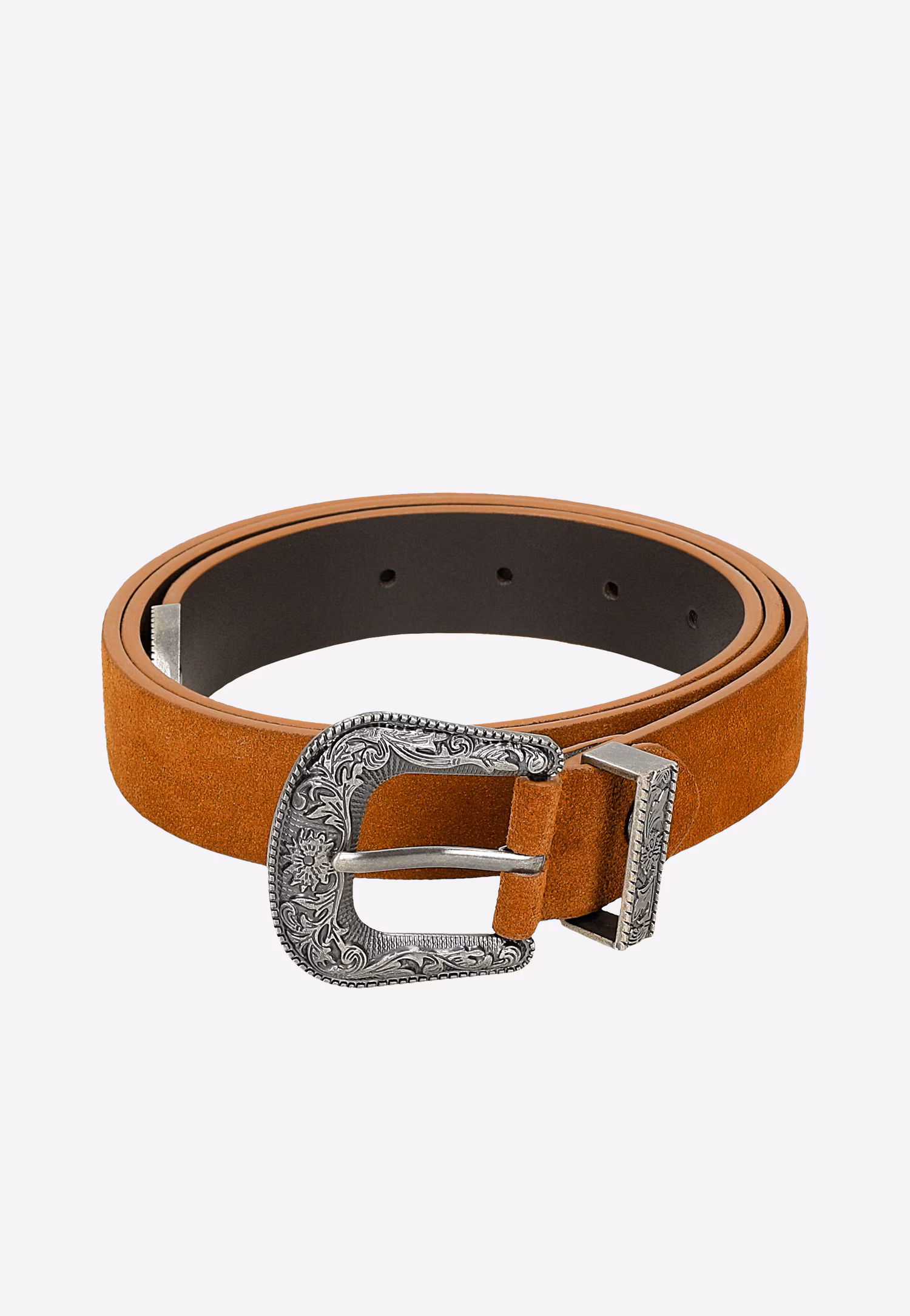 Czarny kowbojski pasek damski z ozdobną klamrą