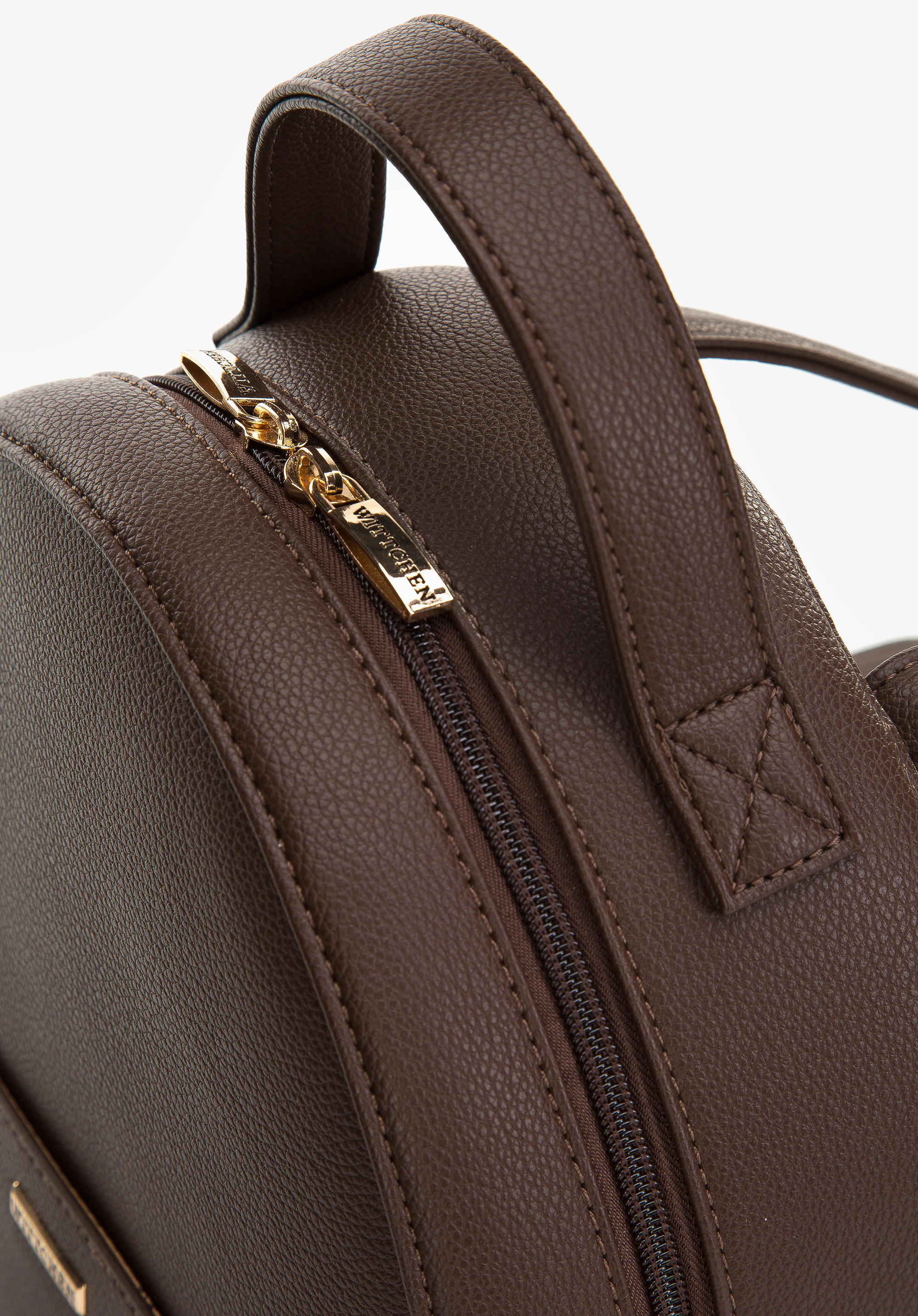 Damski plecak z ekoskóry zaokrąglony mały