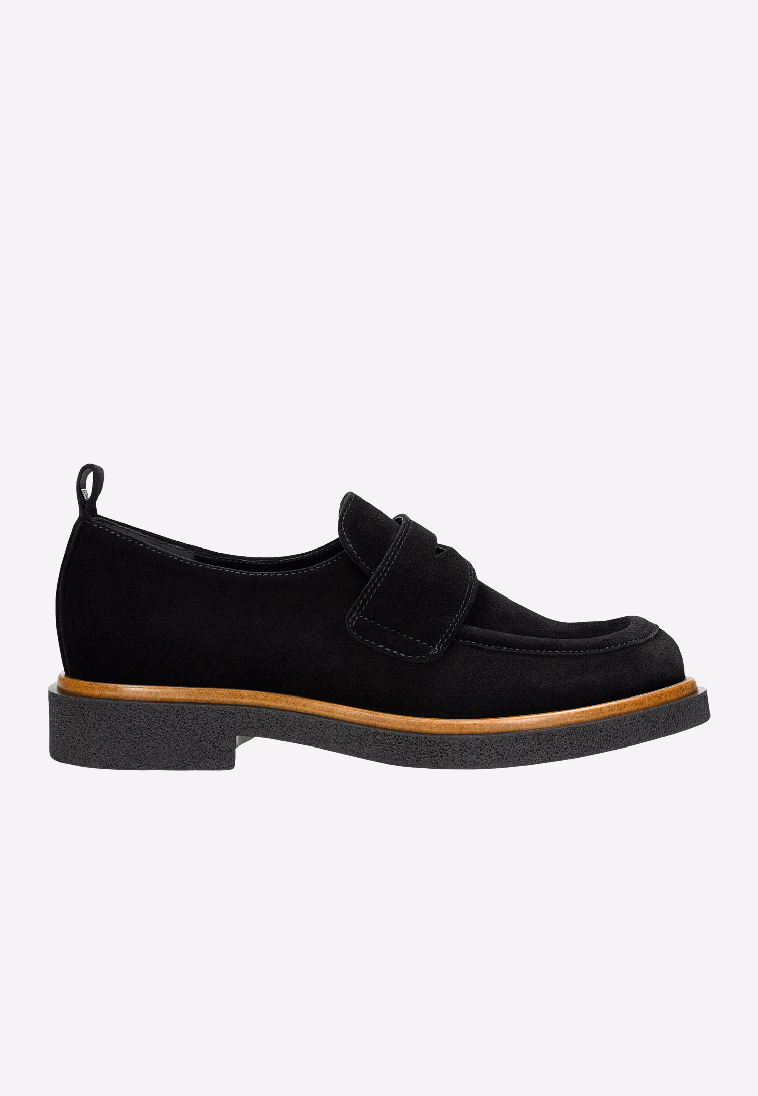 Czarne mokasyny damskie penny loafers w stylu casual