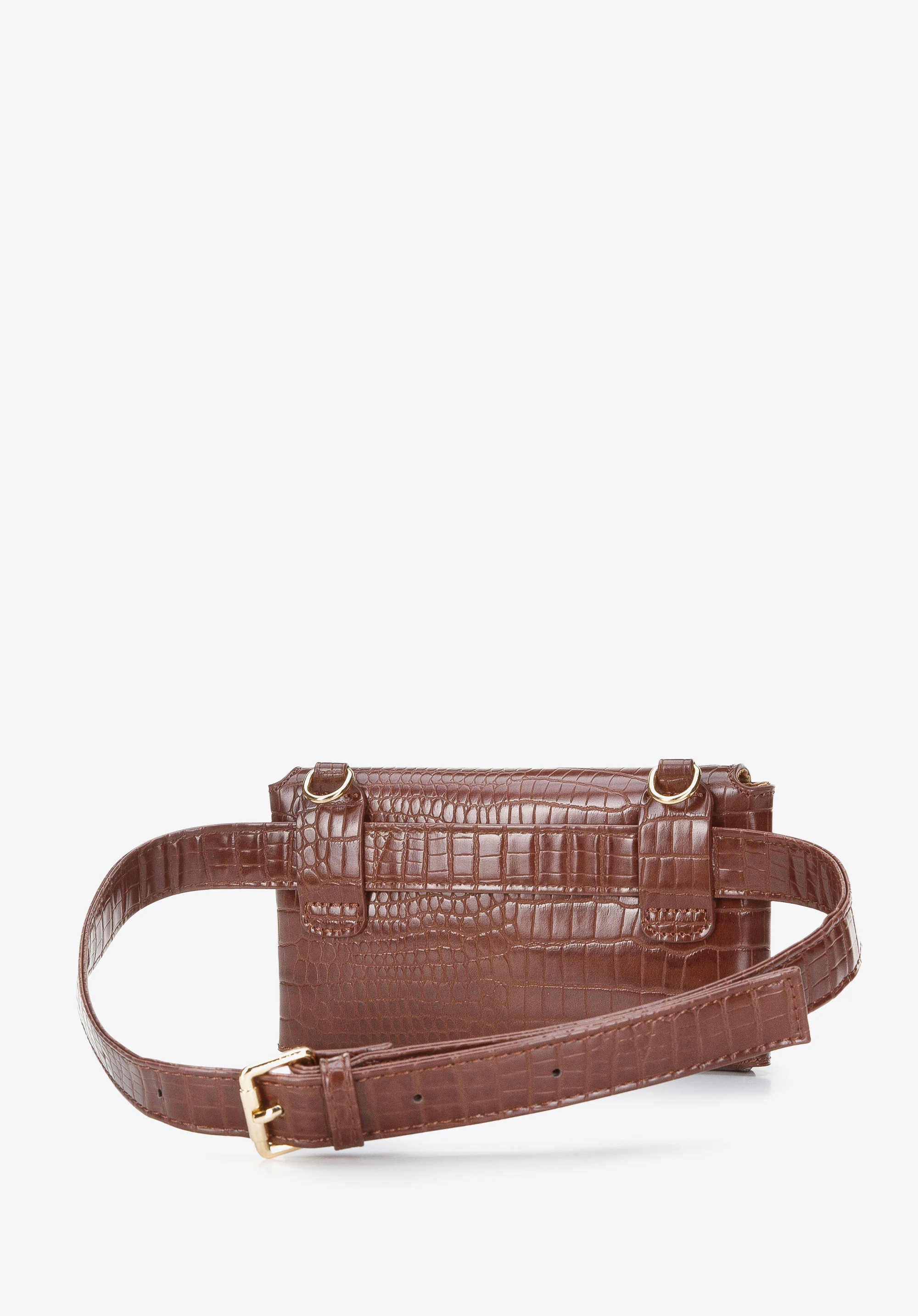 Damska torebka kopertowa 2 w 1 croco