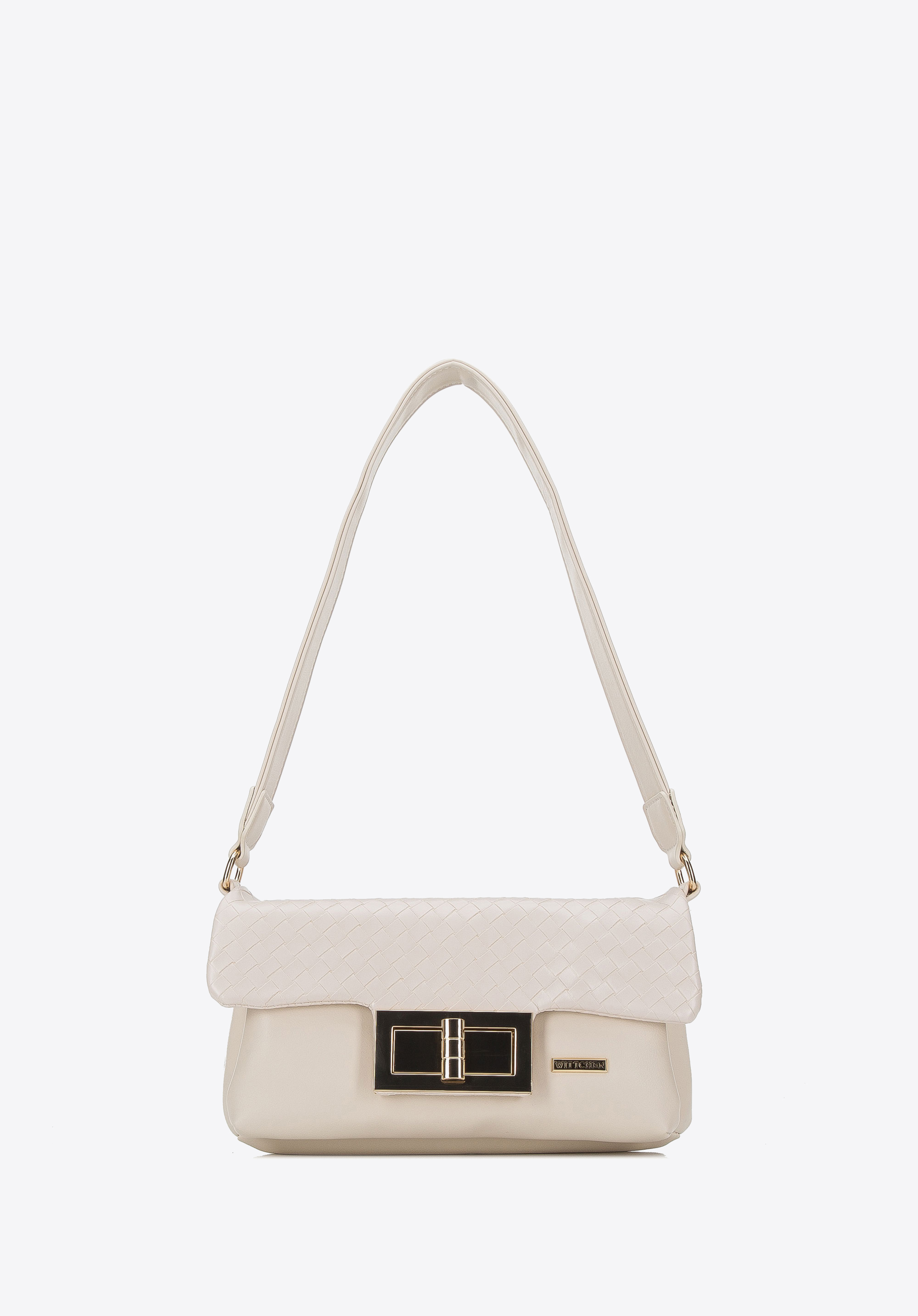 Torebka z ekoskóry z dużą klamrą