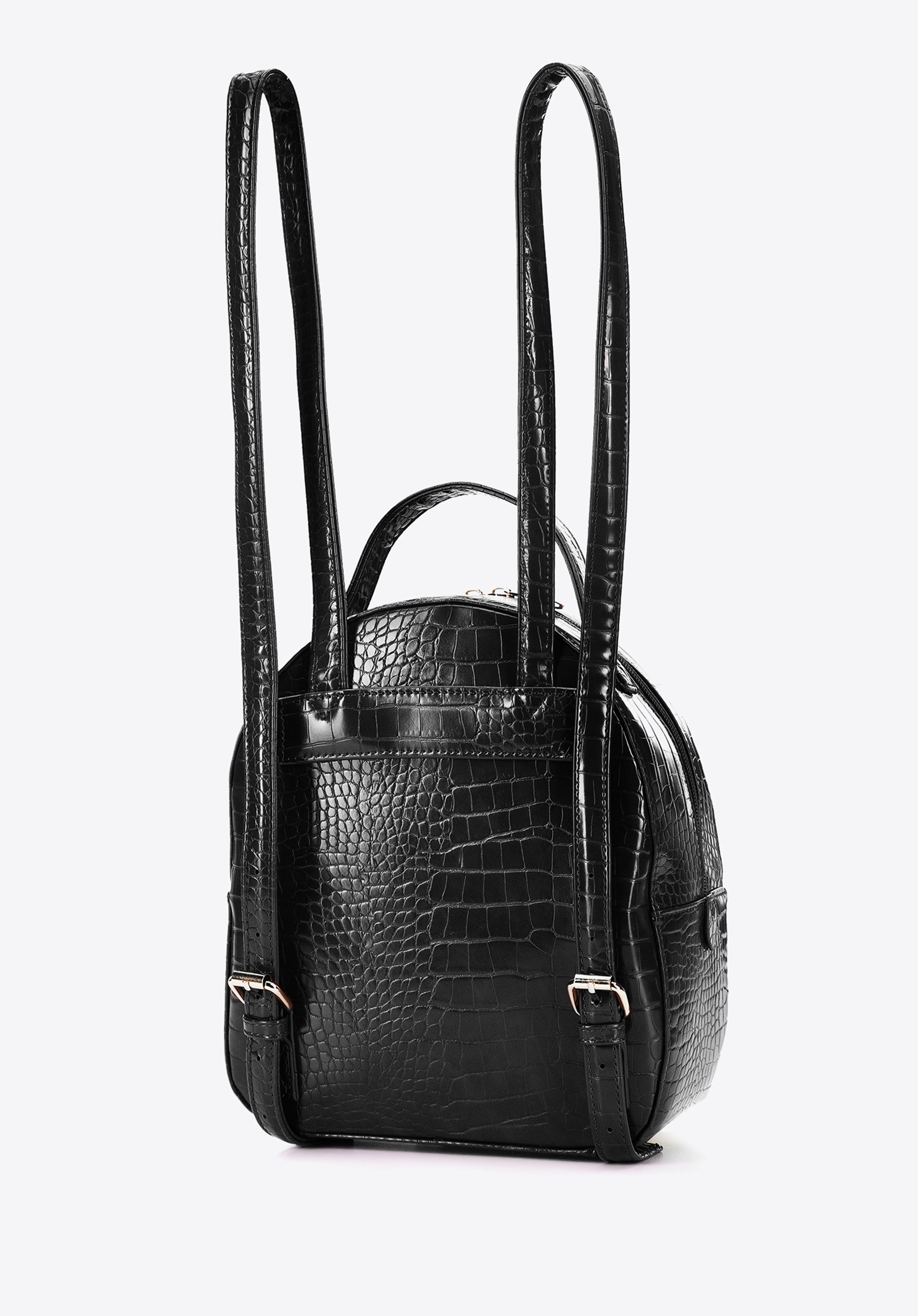 Damski plecak z ekoskóry croco mały