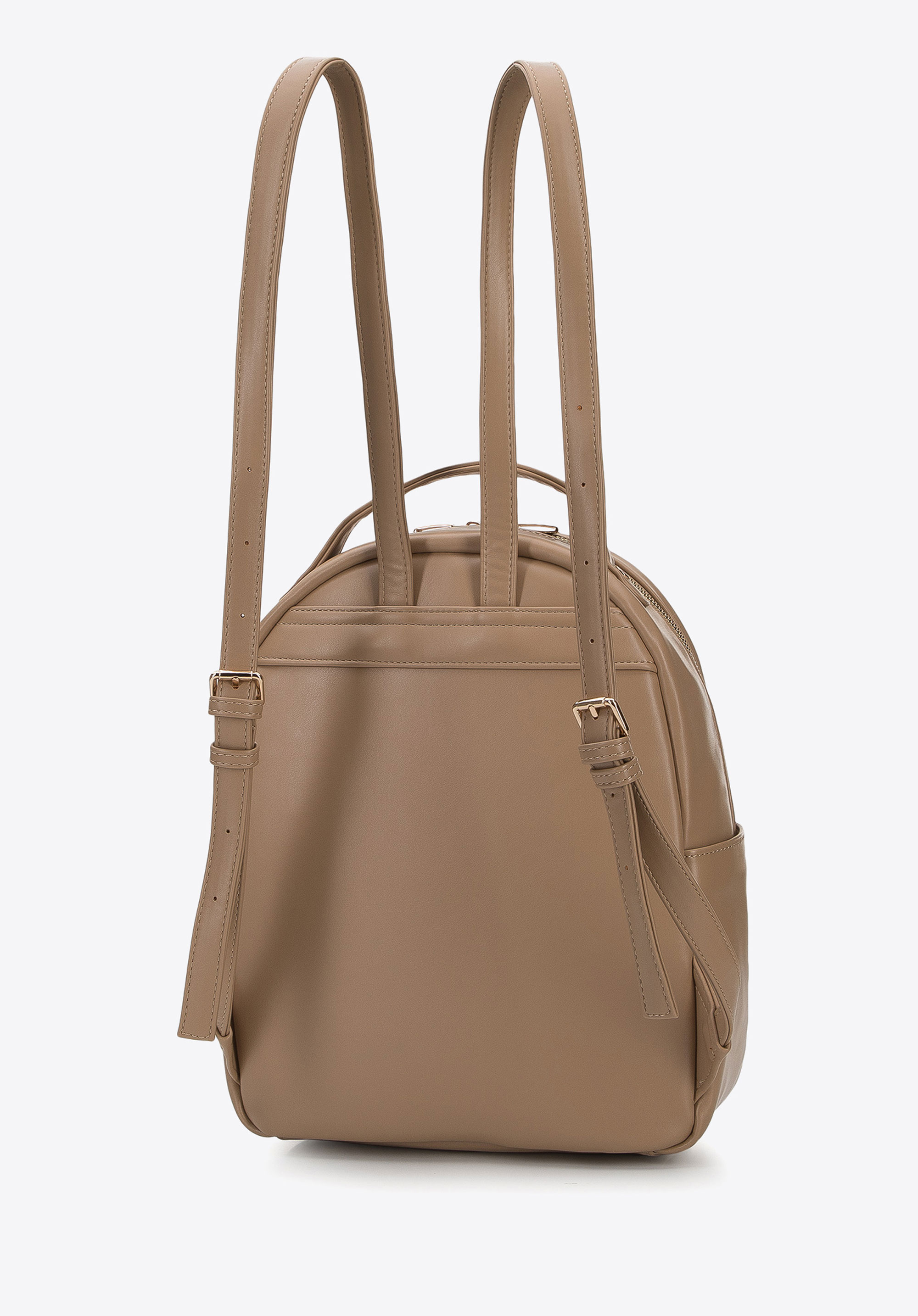 Damski plecak z ekoskóry z geometrycznym pikowaniem