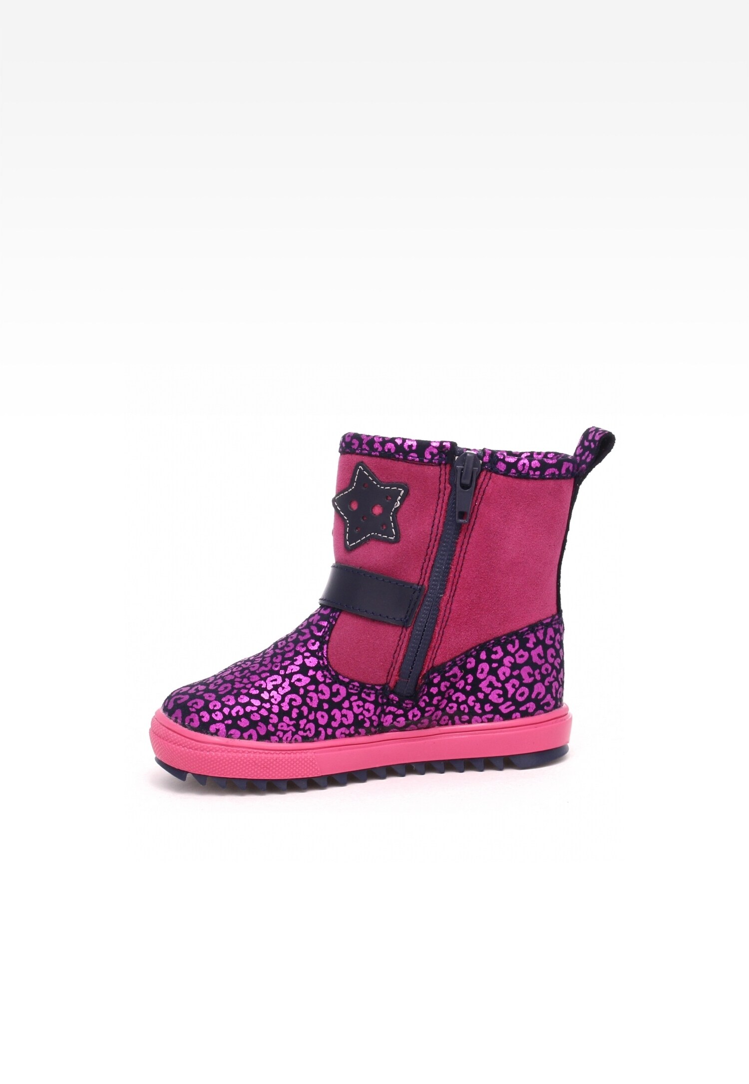 Kozaki ocieplane BARTEK 91766/0L-POP, dla dziewcząt, różowo-czarny
