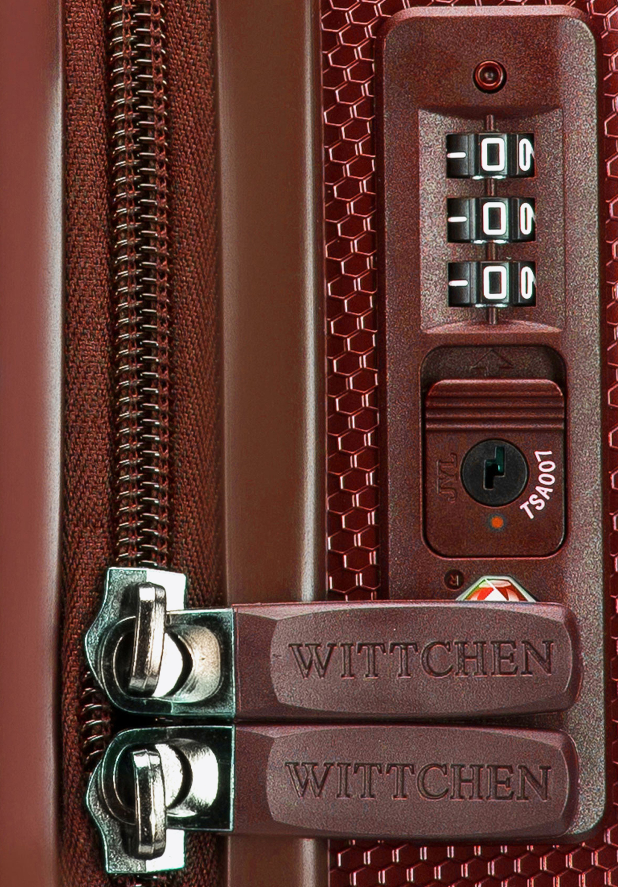 Walizka kabinowa z polikarbonu geometryczna