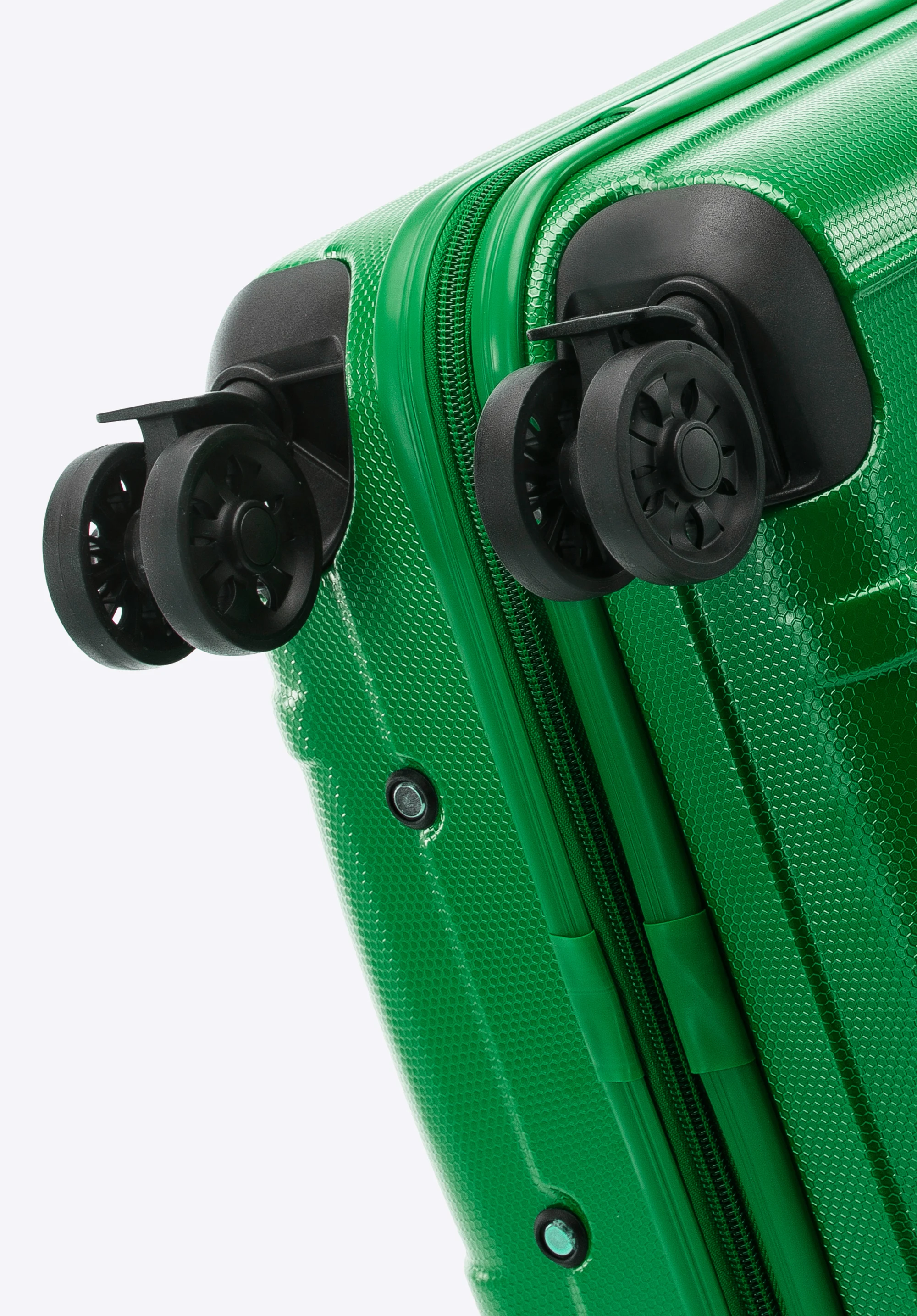 Walizka kabinowa z polikarbonu z pionowymi tłoczeniami