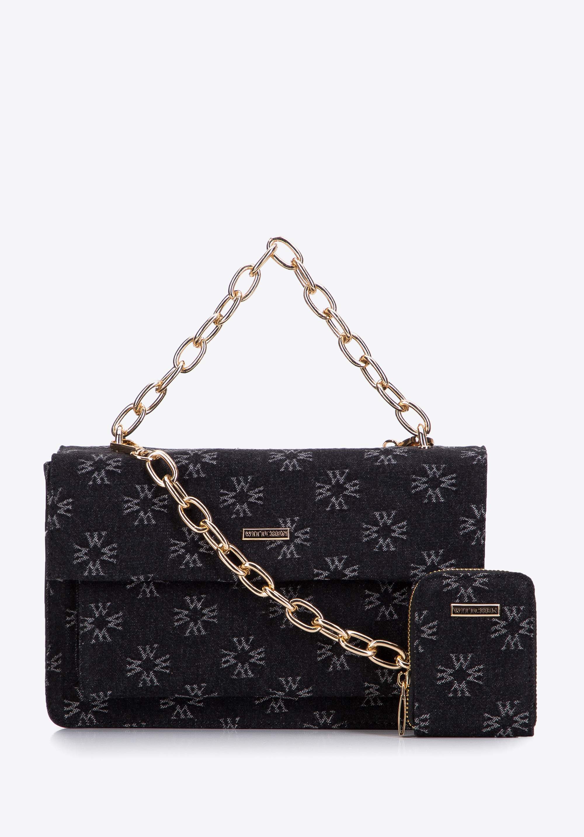 Damska listonoszka dżinsowa w monogram