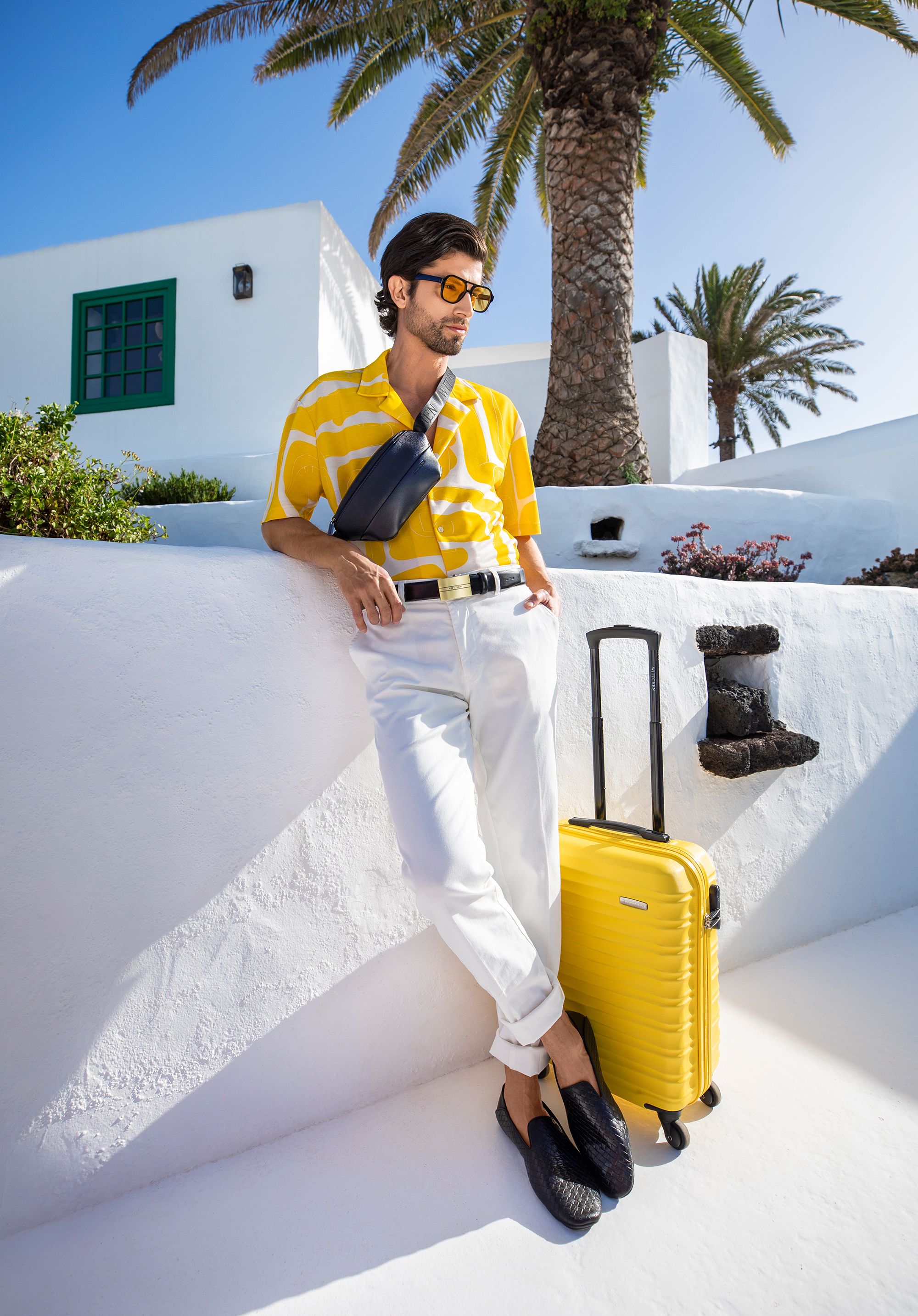 Męskie lordsy skórzane z plecionką