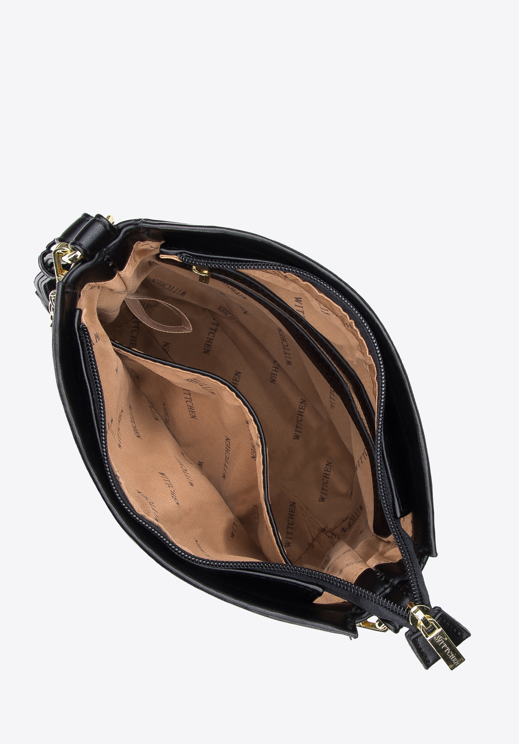 Damska listonoszka pionowa z łańcuszkiem