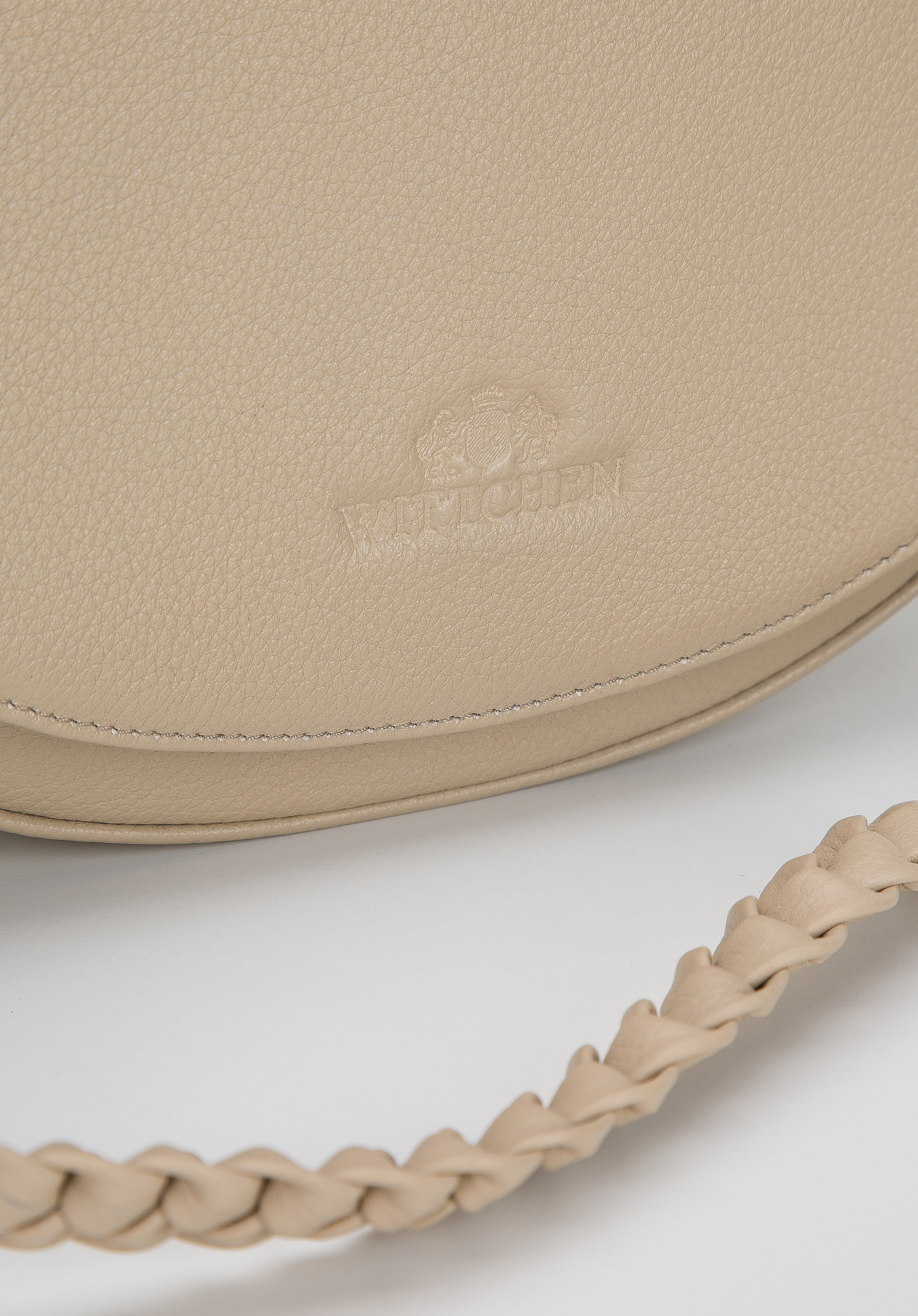 Torebka saddle bag skórzana z plecionym paskiem