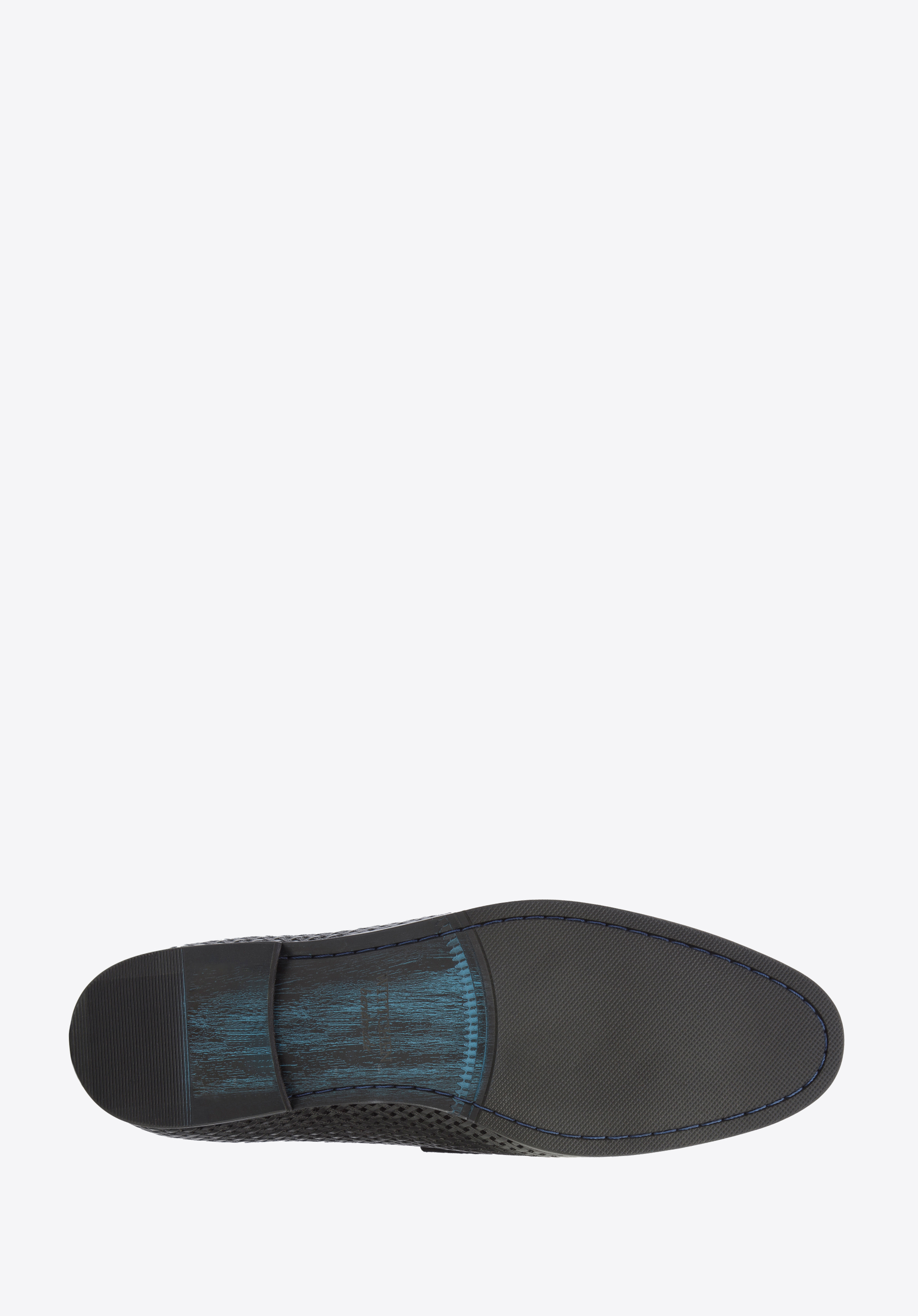 Męskie mokasyny skórzane z plecionką i chwostami