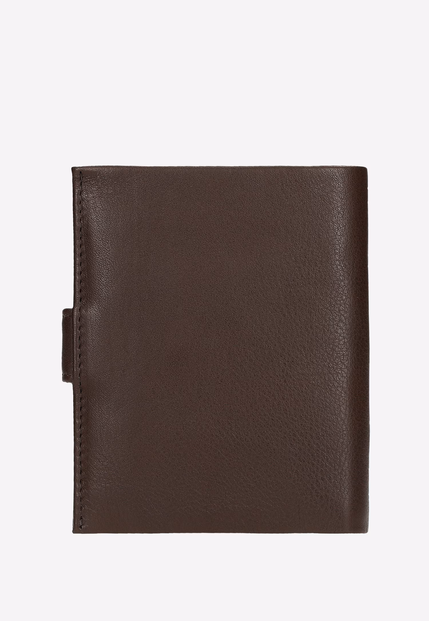 Duży skórzany portfel męski w kolorze czekoladowego brązu