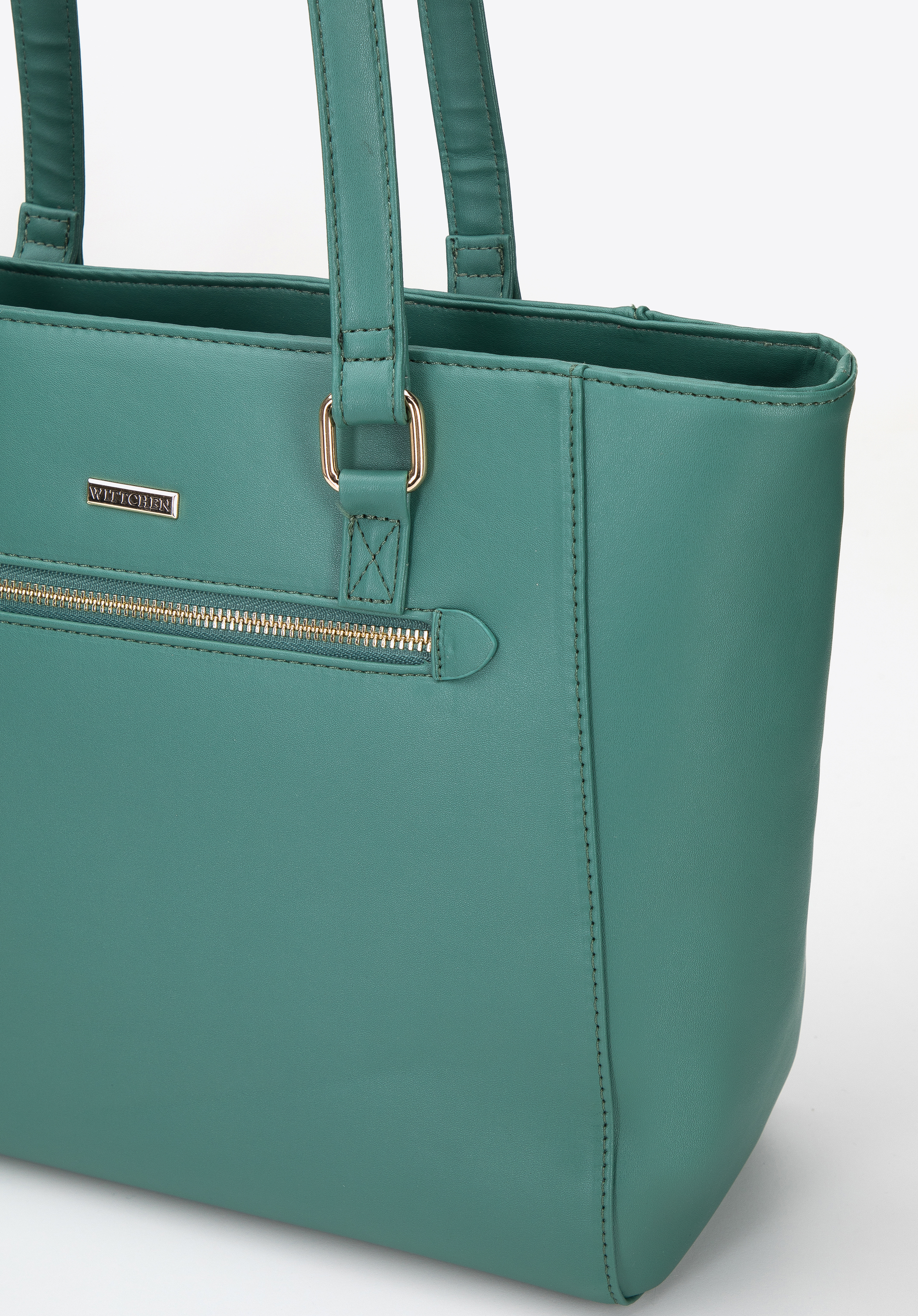 Torebka shopperka z kieszenią z przodu i chwostem