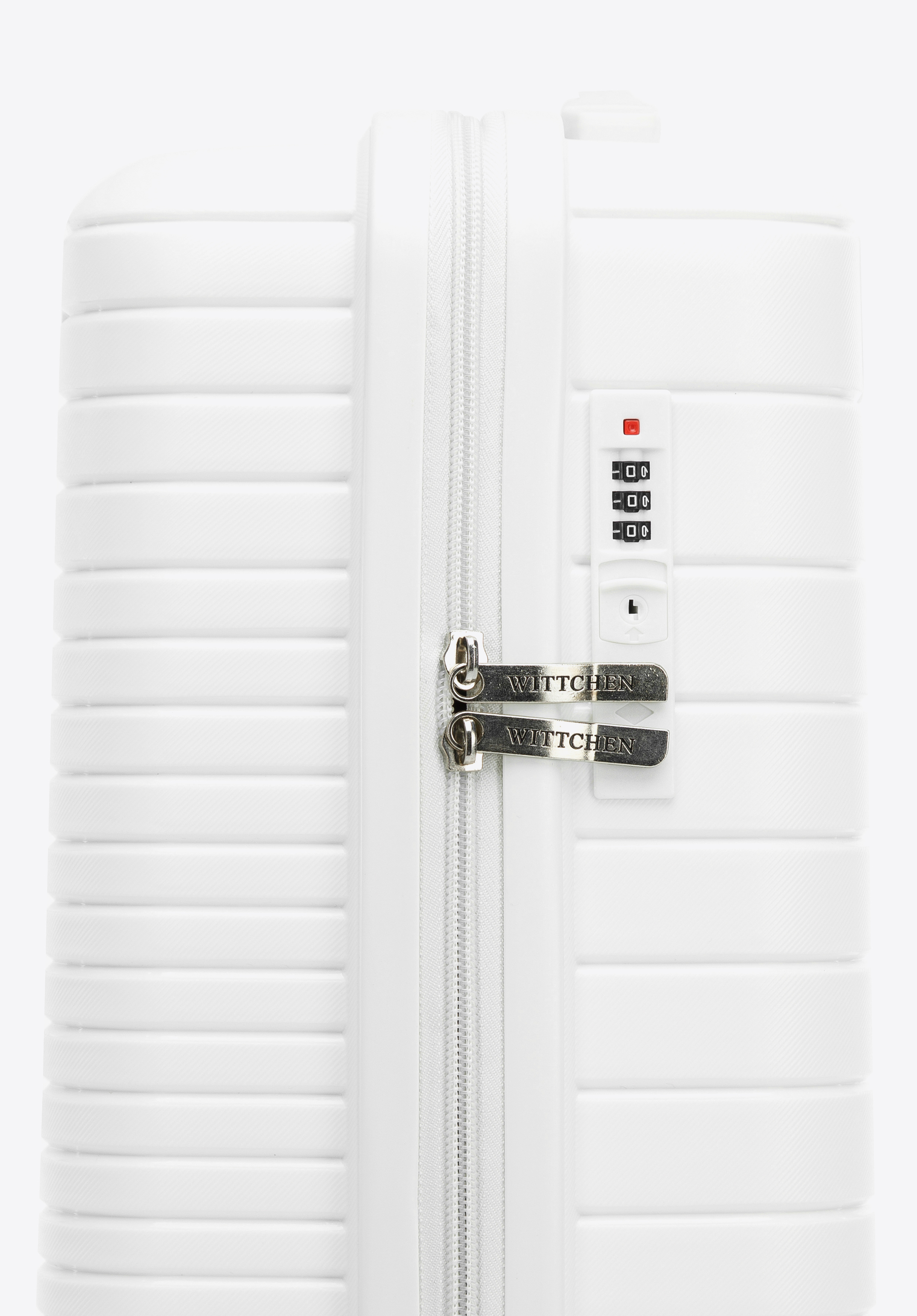 Walizka kabinowa z polipropylenu z błyszczącymi paskami