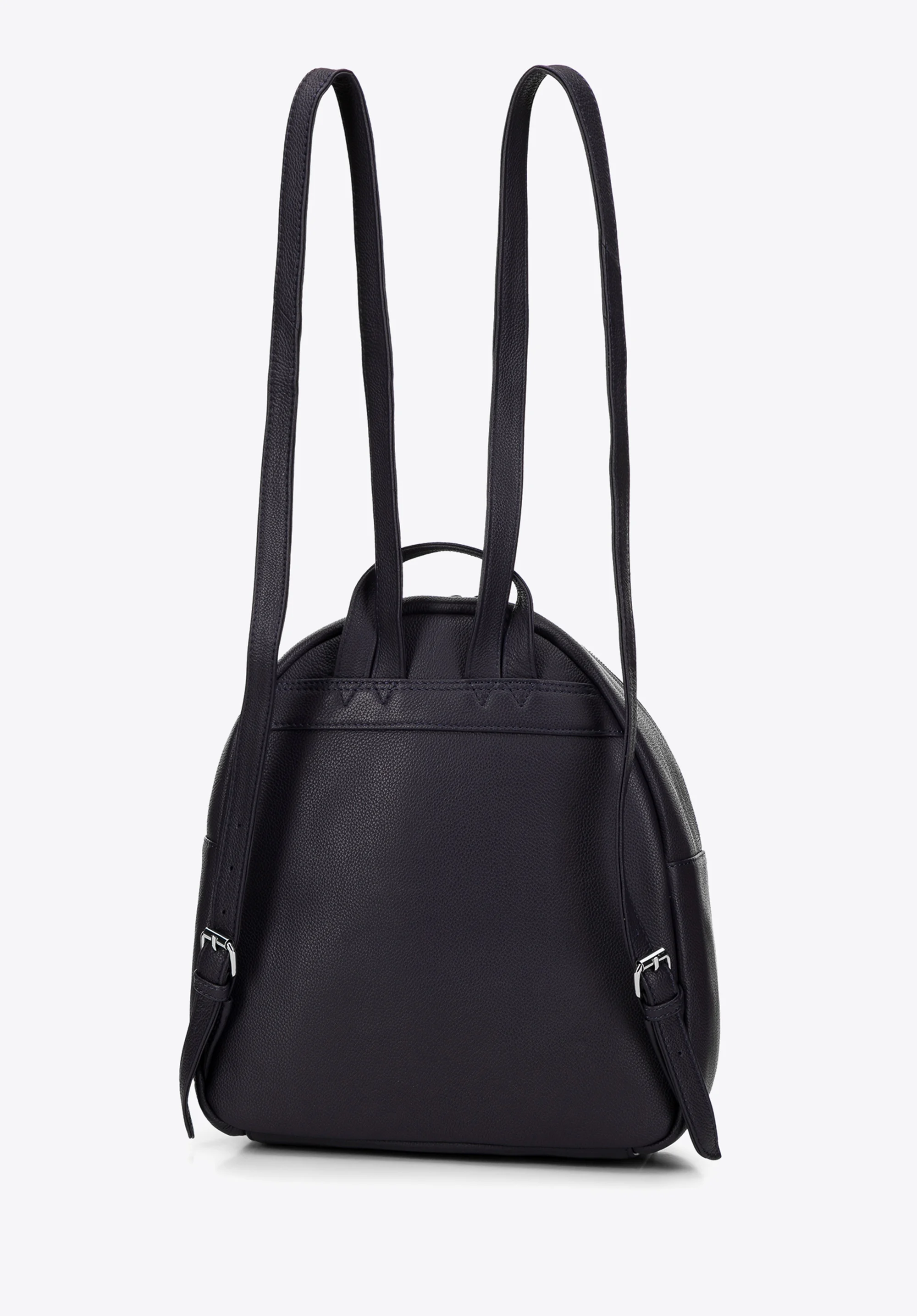 Damski plecak skórzany z przeszyciami