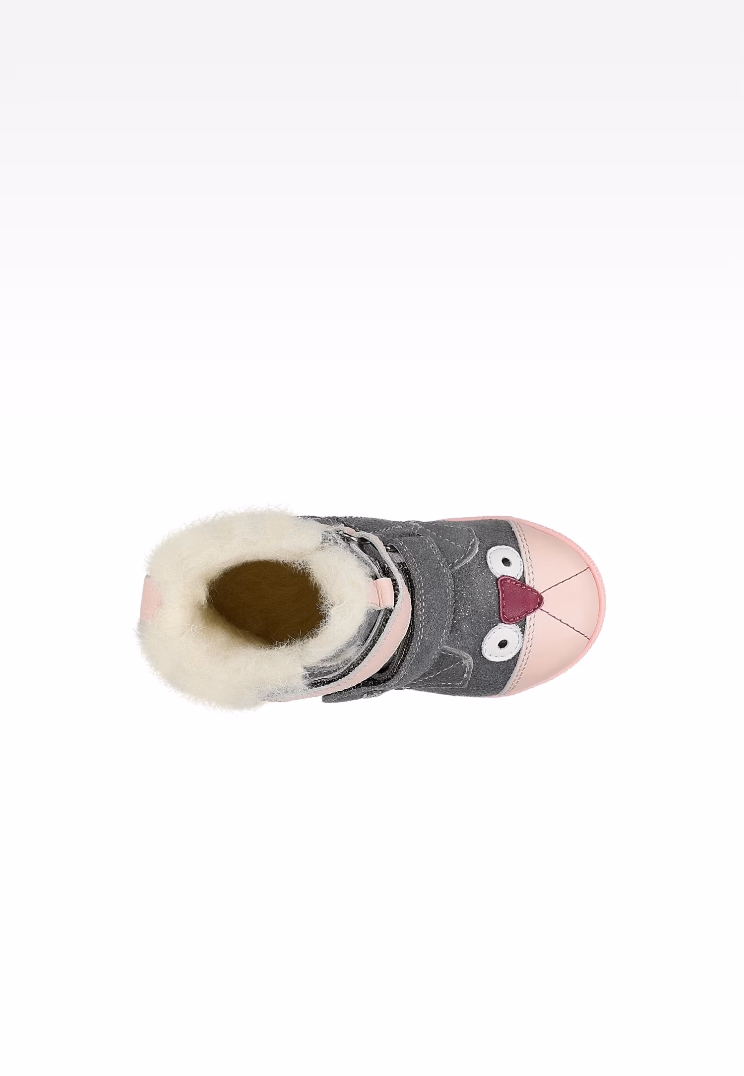 Trzewiki ocieplane BARTEK 84007-70, dla dziewcząt, popielato-różowe