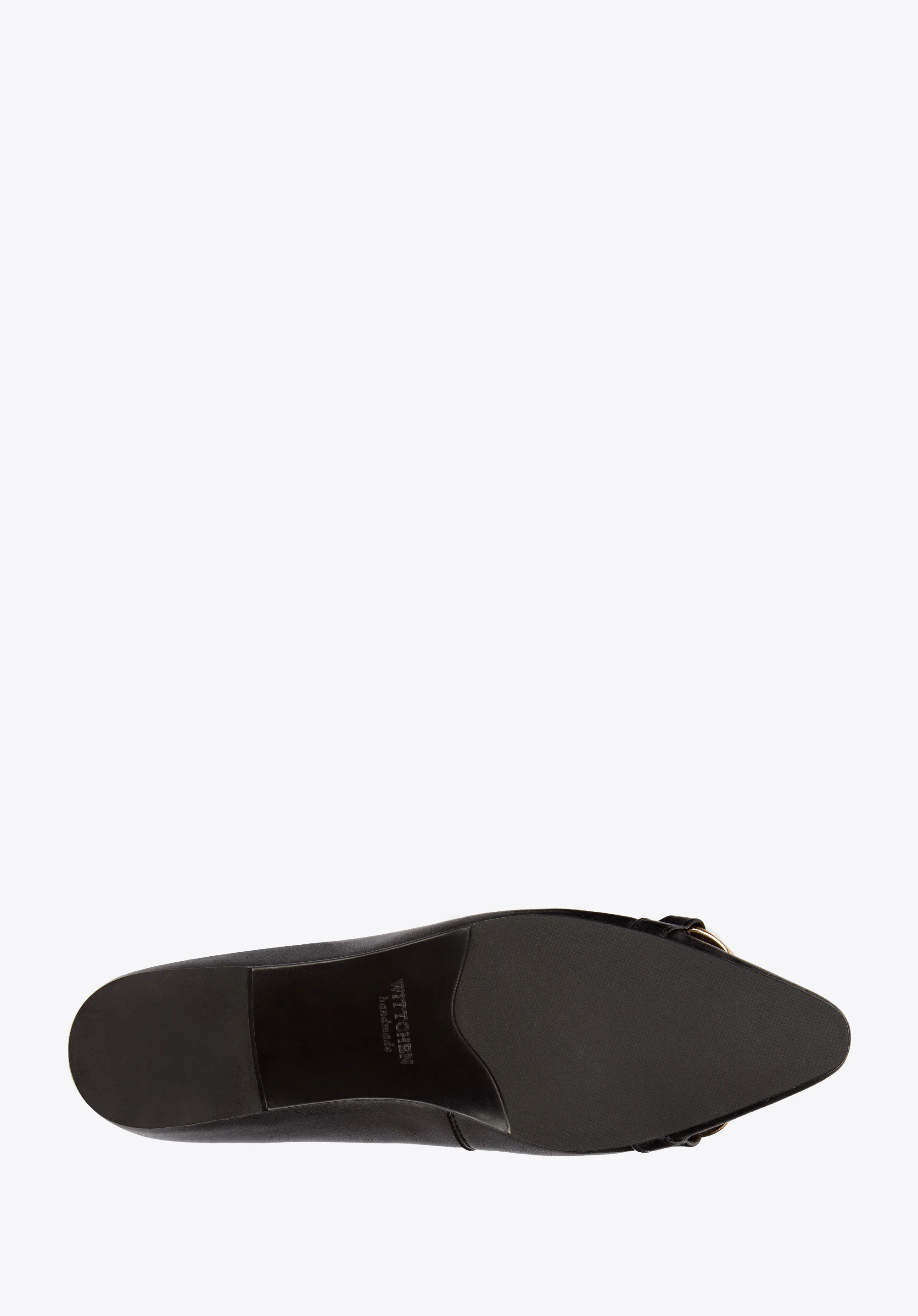 Baleriny skórzane z łańcuchem