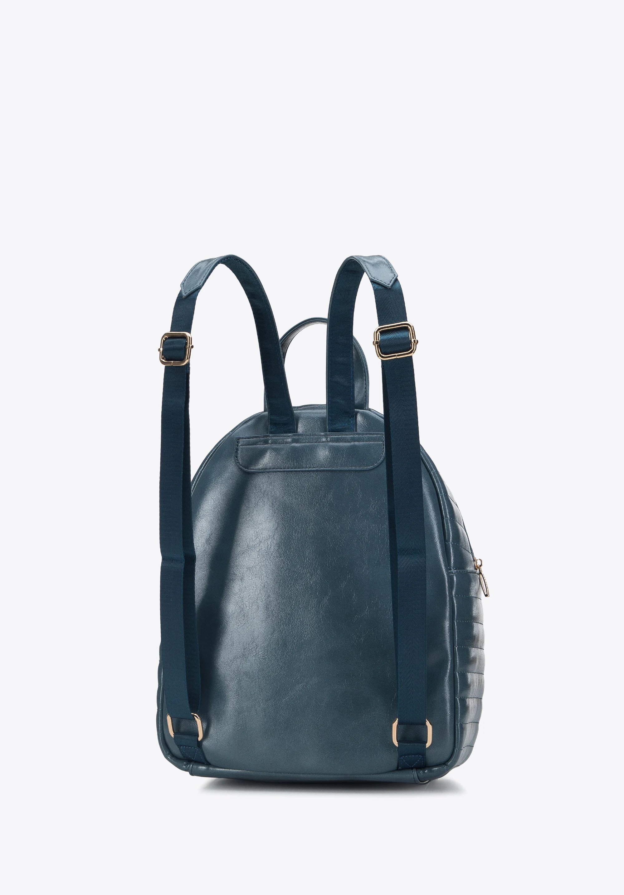 Damski plecak z błyszczącej ekoskóry