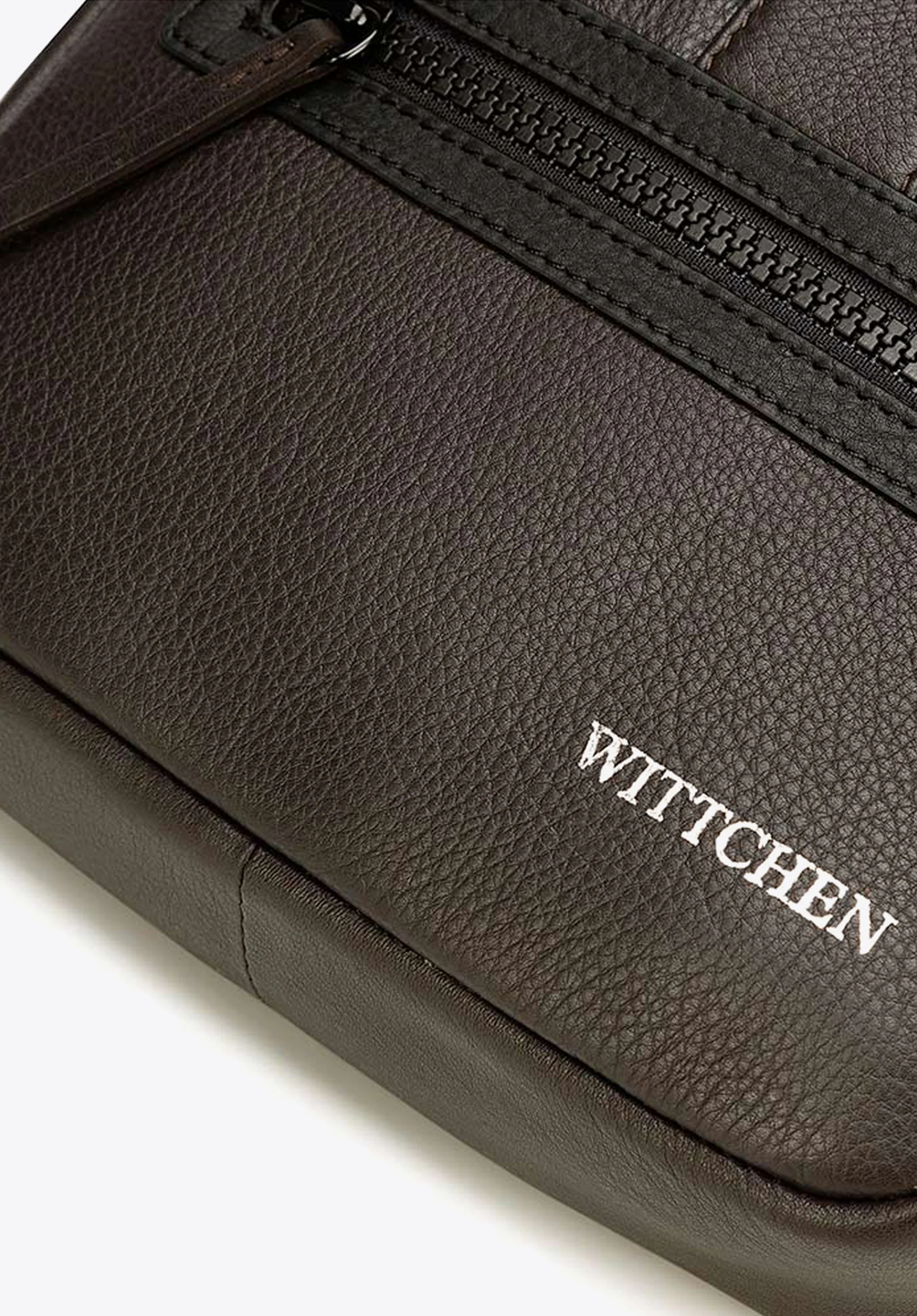 Męska listonoszka skórzana stębnowana mała