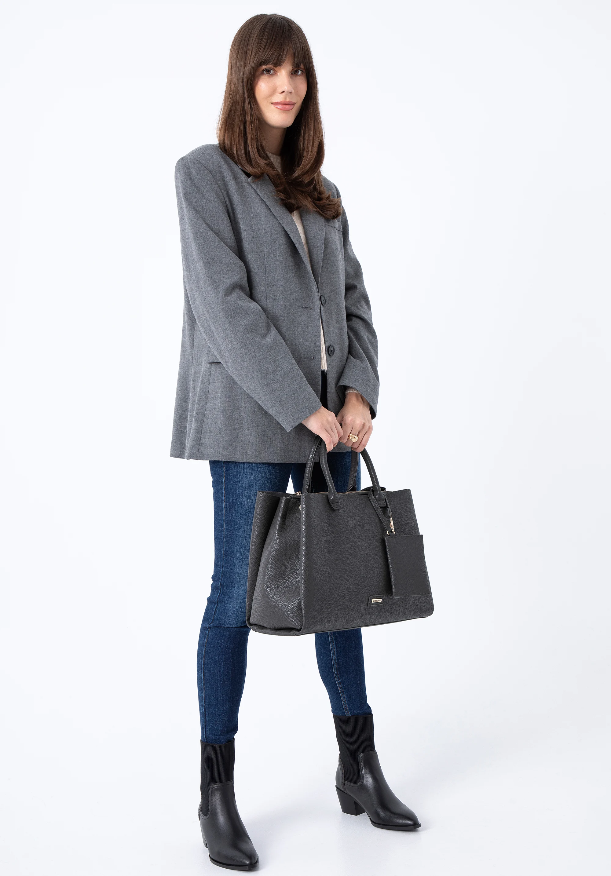 Torba kuferek z zamykaną przegrodą