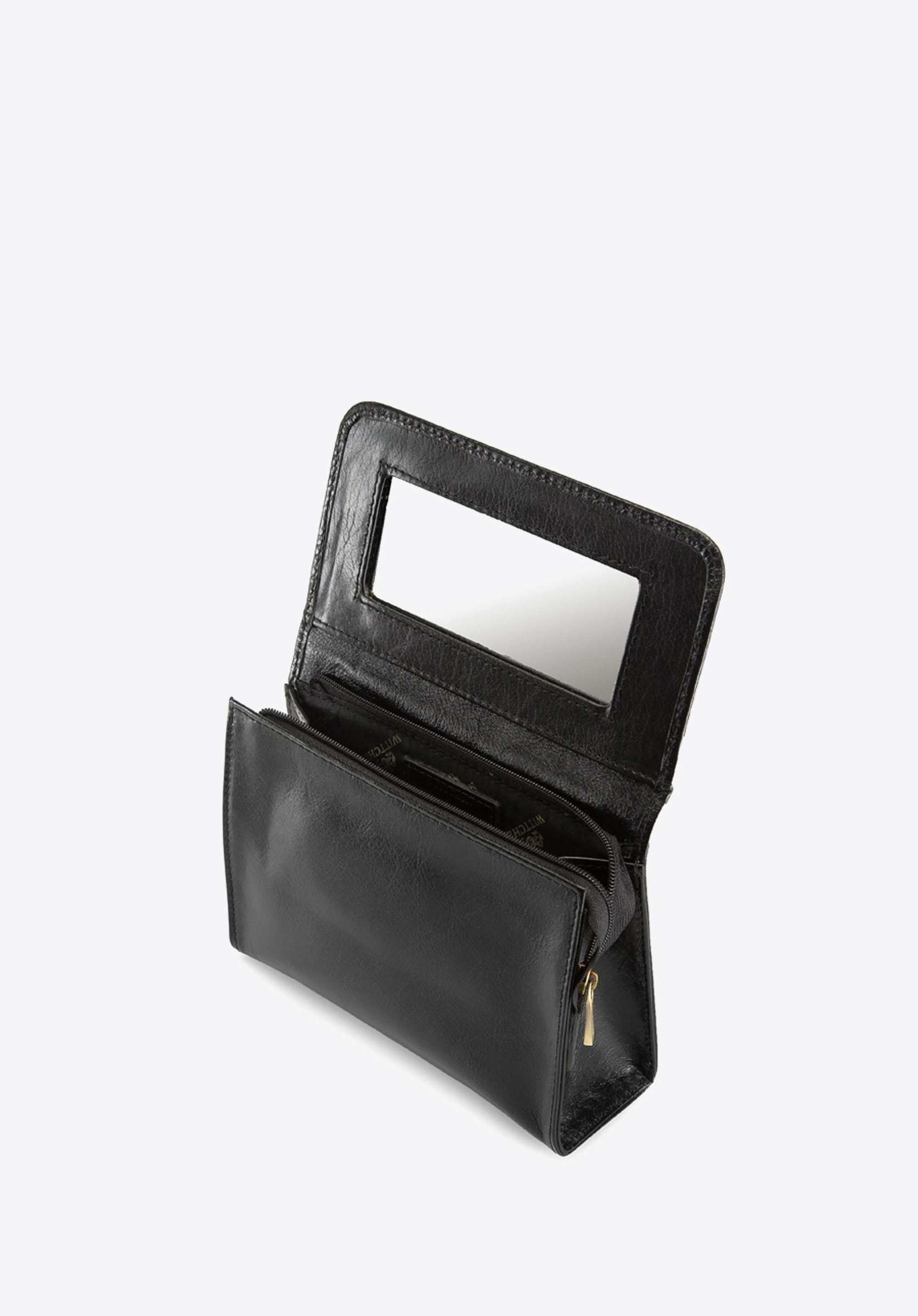 Kosmetyczka skórzana z lusterkiem