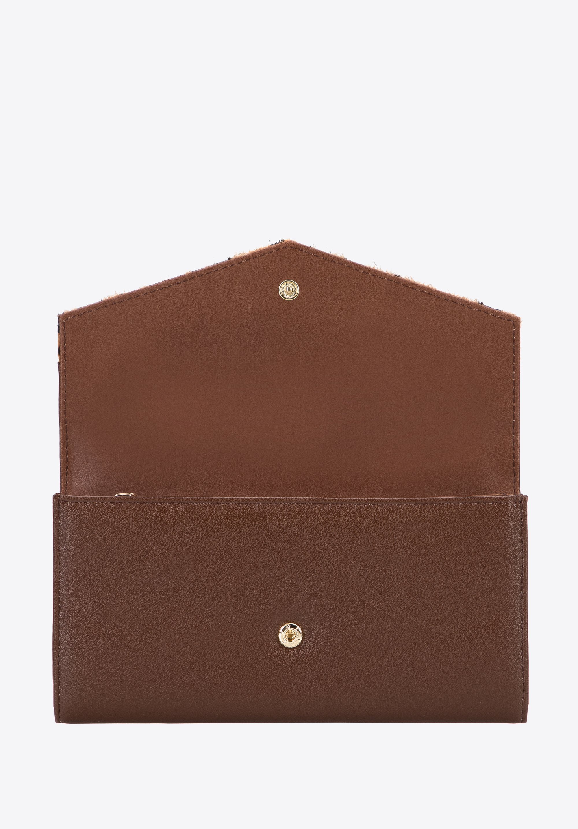 Damski portfel z ekoskóry z trójkątną klapą